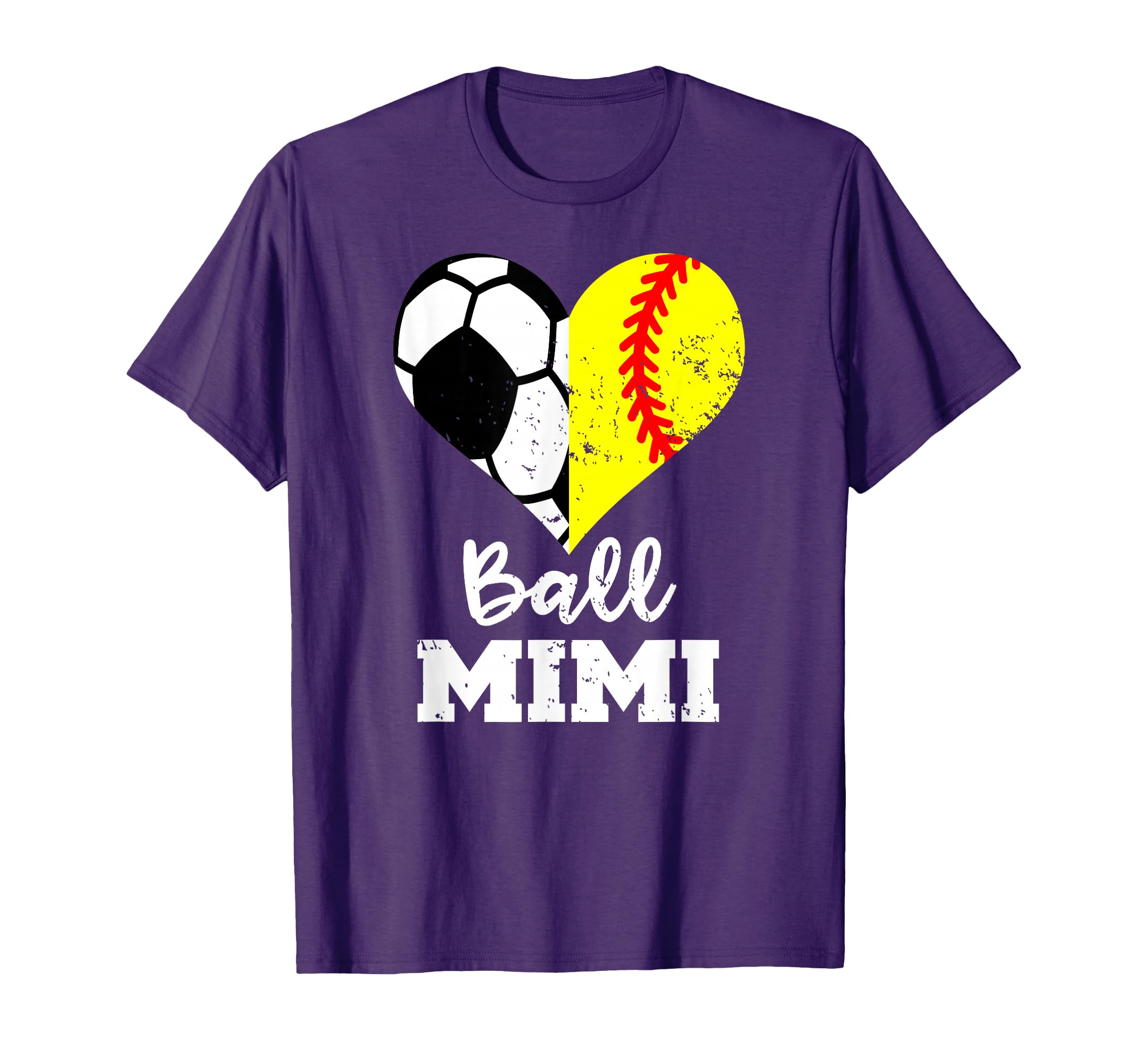 Ball Mimi Funny Soccer Softball Heart T-Shirt - Custom Art Print Men Women - T-Shirt, Sweatshirt, Hoodie