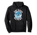 Eat Sleep Skate Repeat Figure Ice Hoodie - Novelty Apparel for Adults - T-Shirt, Sweatshirt, Hoodie