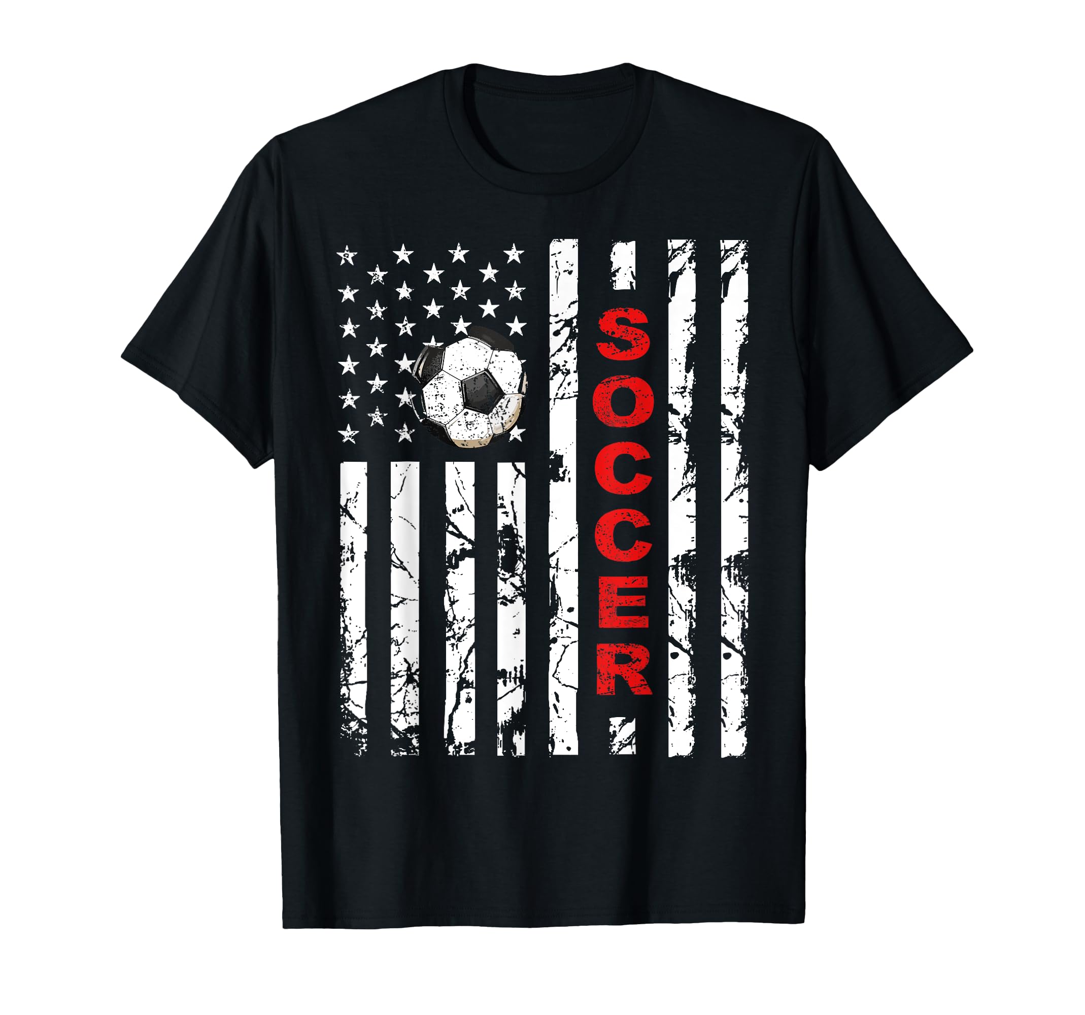 Us American Flag Soccer Patriotic Soccer T-Shirt - Unique Graphic Unisex - T-Shirt, Sweatshirt, Hoodie