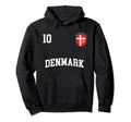 Denmark Soccer No 10 Danish Flag Team Hoodie - Unique Graphic for Adults - T-Shirt, Sweatshirt, Hoodie