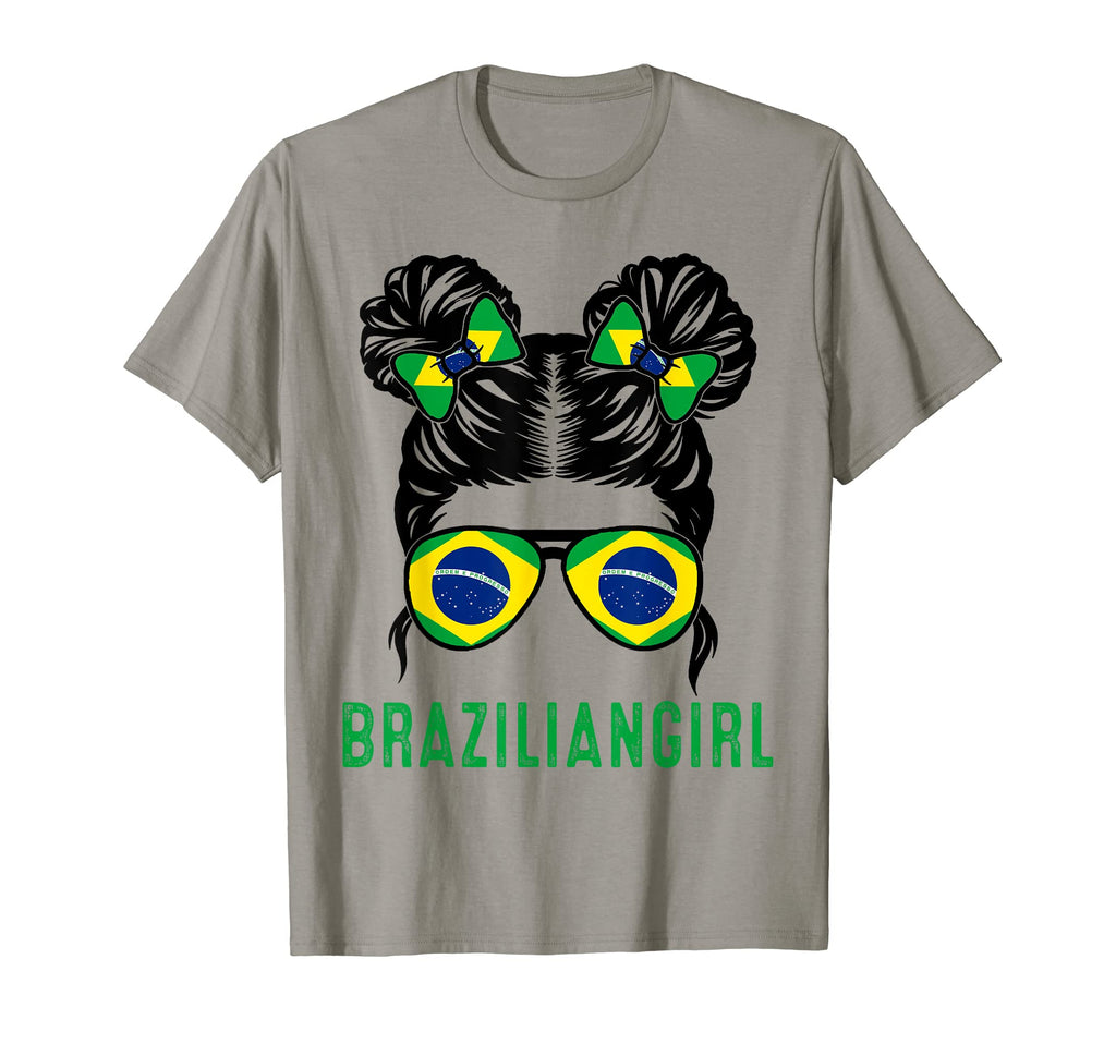 Chica Brazil Flag Brazilian Messy Bun Hair T-Shirt - Trendy Graphic Unisex - T-Shirt, Sweatshirt, Hoodie