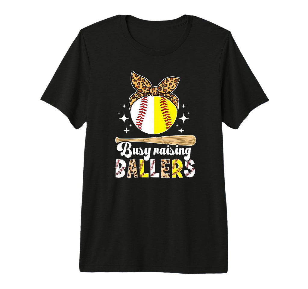 Busy Raising Ballers Baseball Softball T-Shirt - Aesthetic Graphic Unisex - T-Shirt, Sweatshirt, Hoodie