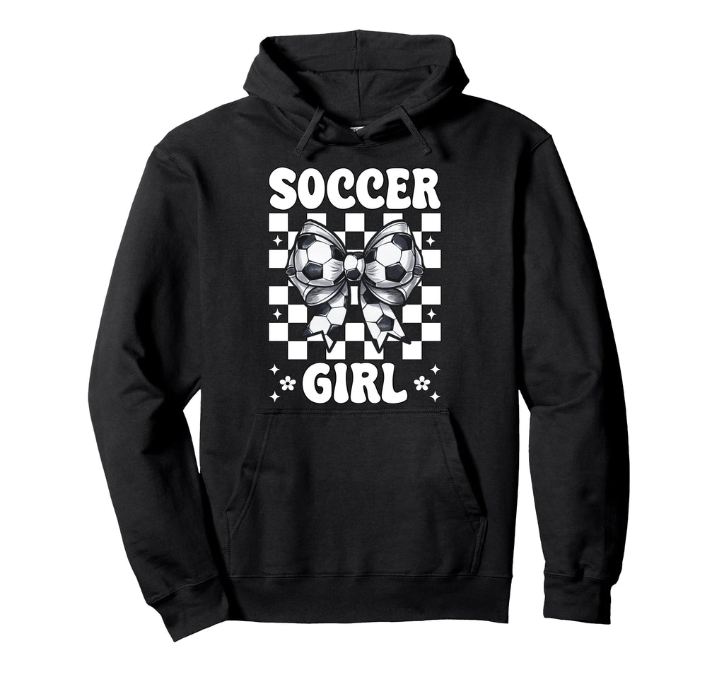 Soccer Soccer Mom Mothers Day Coquette Bow Hoodie - Trendy Graphic Unisex - T-Shirt, Sweatshirt, Hoodie