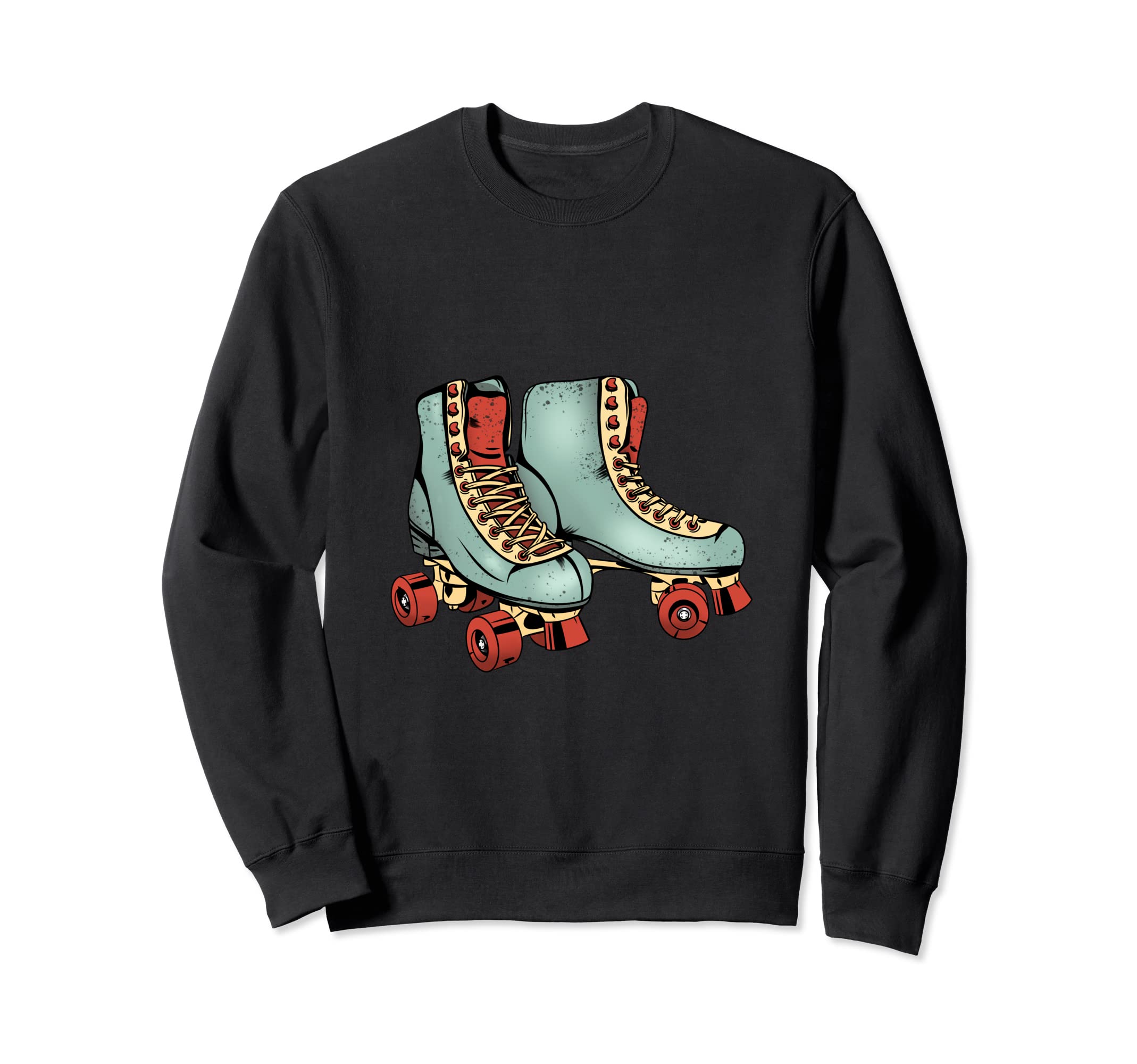 Green Roller Skates Rollerblades Sweatshirt - Custom Art Print Men Women - T-Shirt, Sweatshirt, Hoodie