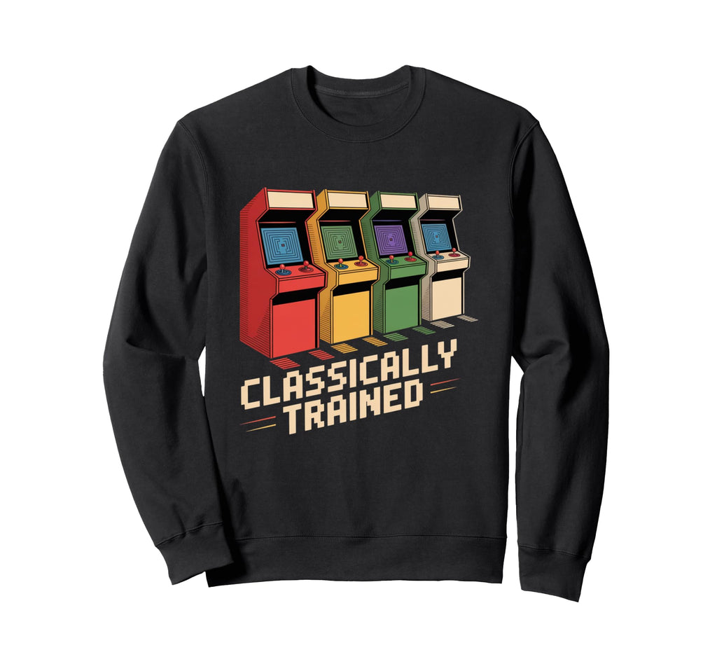 Arcade Cabinet Video Gaming Sweatshirt - Unique Graphic Men Women - T-Shirt, Sweatshirt, Hoodie