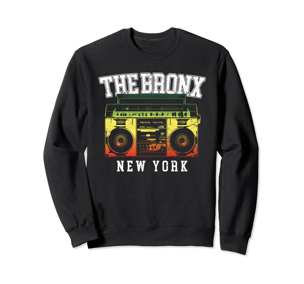 Bronx New York Nyc Boombox Old School Sweatshirt - Graphic Print Unisex - T-Shirt, Sweatshirt, Hoodie