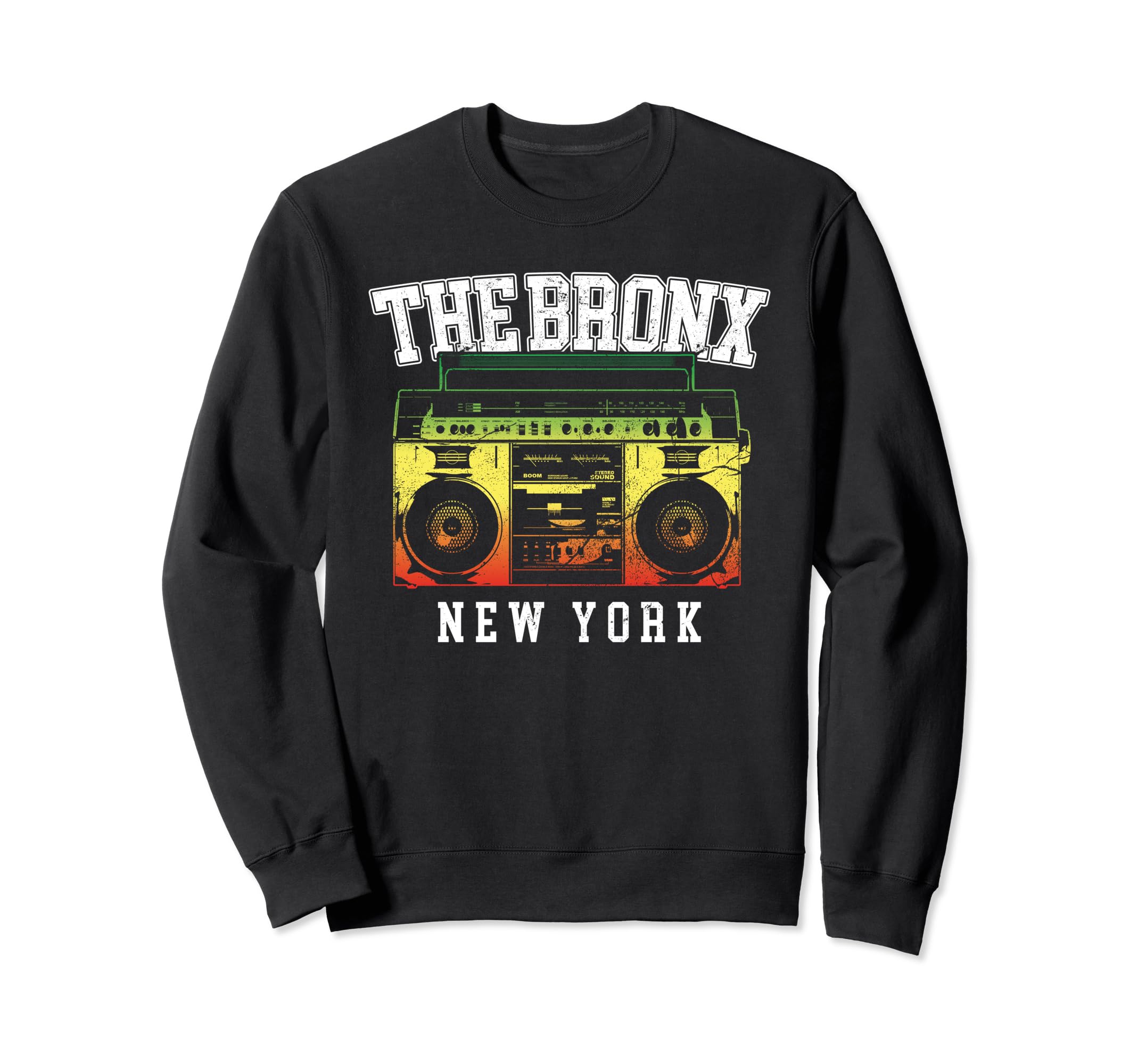 Bronx New York Nyc Boombox Old School Sweatshirt - Graphic Print Unisex - T-Shirt, Sweatshirt, Hoodie