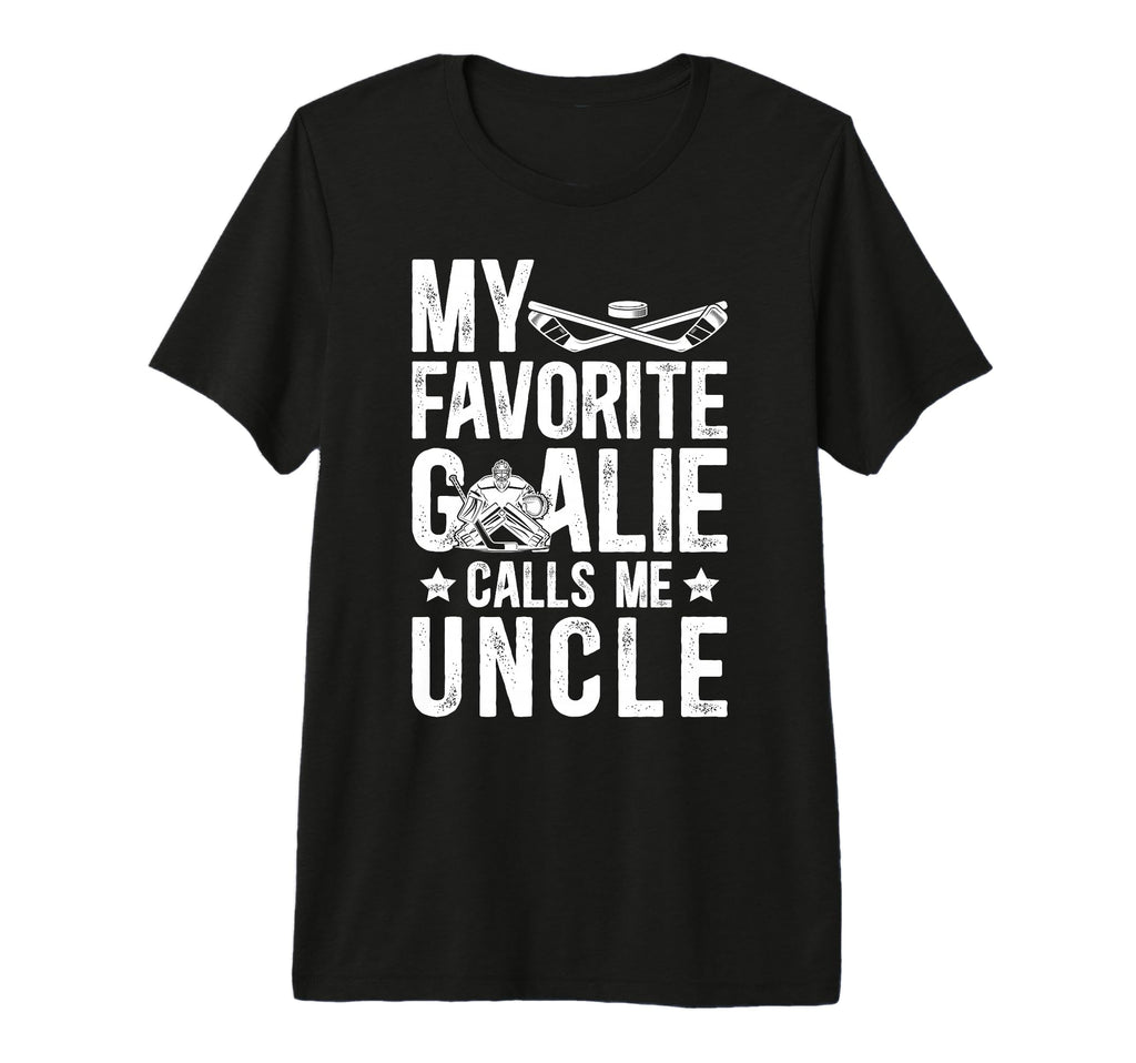 Mens Proud Ice Hockey Goalie Uncle T-Shirt - Fun Novelty Design Men Women - T-Shirt, Sweatshirt, Hoodie