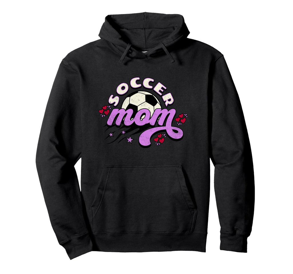 Soccer Mom Love Heart And Stars Hoodie - Fun Novelty Design for Adults - T-Shirt, Sweatshirt, Hoodie