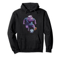 Funny Hippo Playing Soccer Hoodie - Fun Novelty Design for Adults - T-Shirt, Sweatshirt, Hoodie