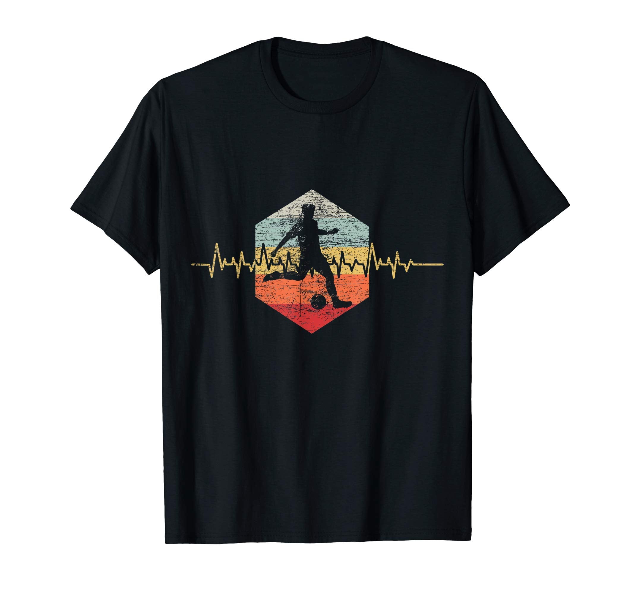 Soccer Player Heartbeat Soccer T-Shirt - Fun Novelty Design Men Women - T-Shirt, Sweatshirt, Hoodie