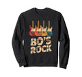 80S Rock Rock Band Guitar Sweatshirt - Minimalist Print for Adults - T-Shirt, Sweatshirt, Hoodie