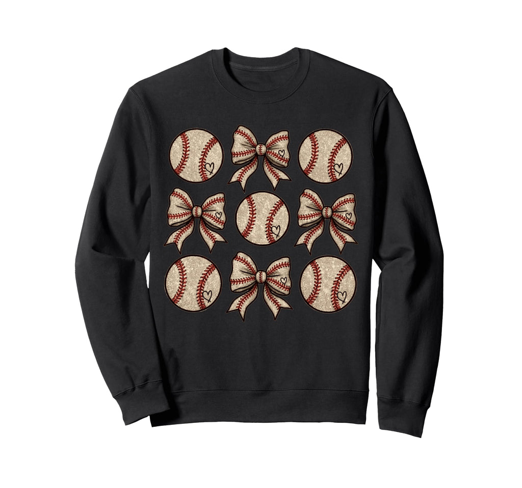Soccer Bow Game Day Baseball Sweatshirt - Trendy Graphic for Adults - T-Shirt, Sweatshirt, Hoodie