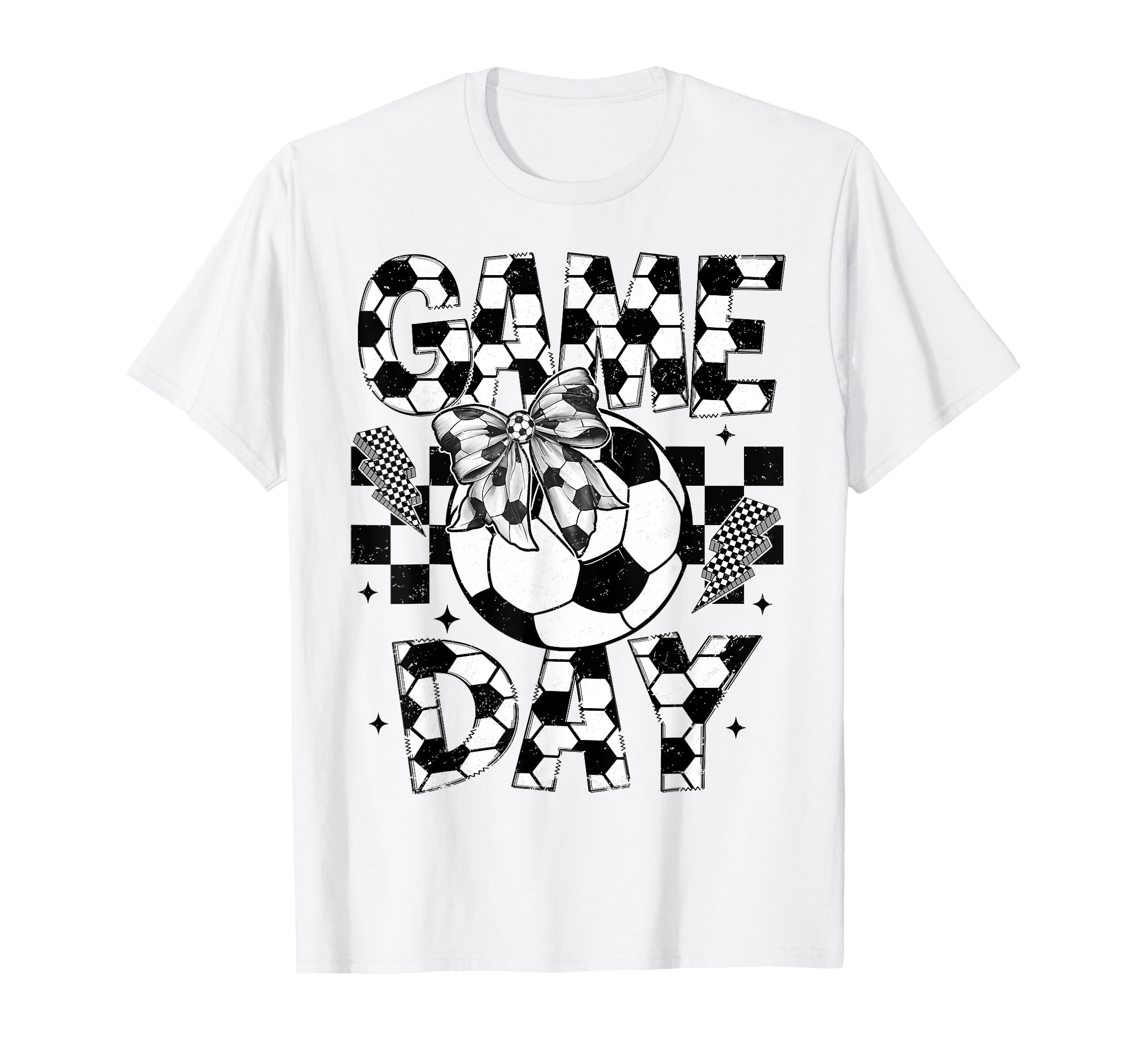 Game Day Soccer Coquette Bow Soccer T-Shirt - Fun Novelty Design Men Women - T-Shirt, Sweatshirt, Hoodie