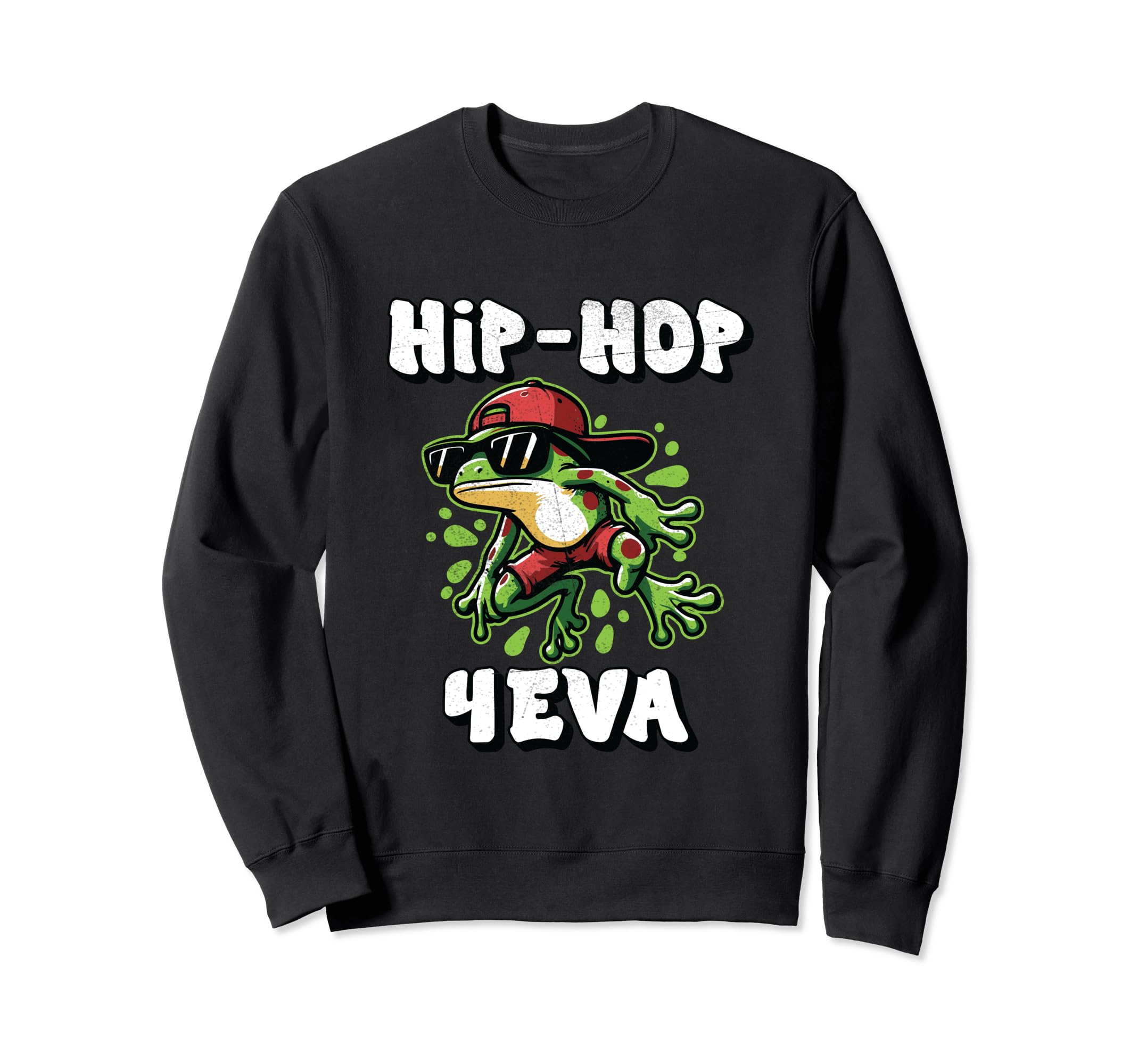 Hip Hop 4 Eva Frog Red Hat Shorts Sweatshirt - Aesthetic Graphic Unisex - T-Shirt, Sweatshirt, Hoodie