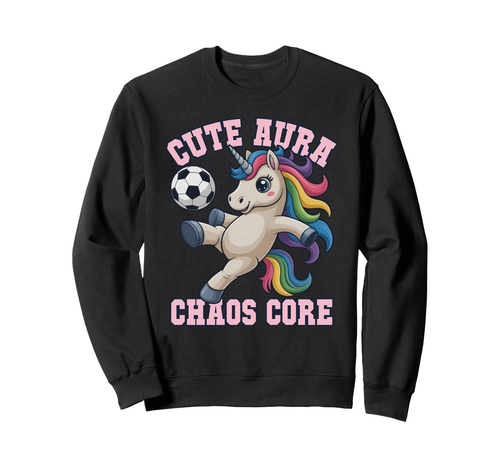 Kawaii Aura Chaos Core Soccer Sweatshirt - Streetwear Style for Adults - T-Shirt, Sweatshirt, Hoodie