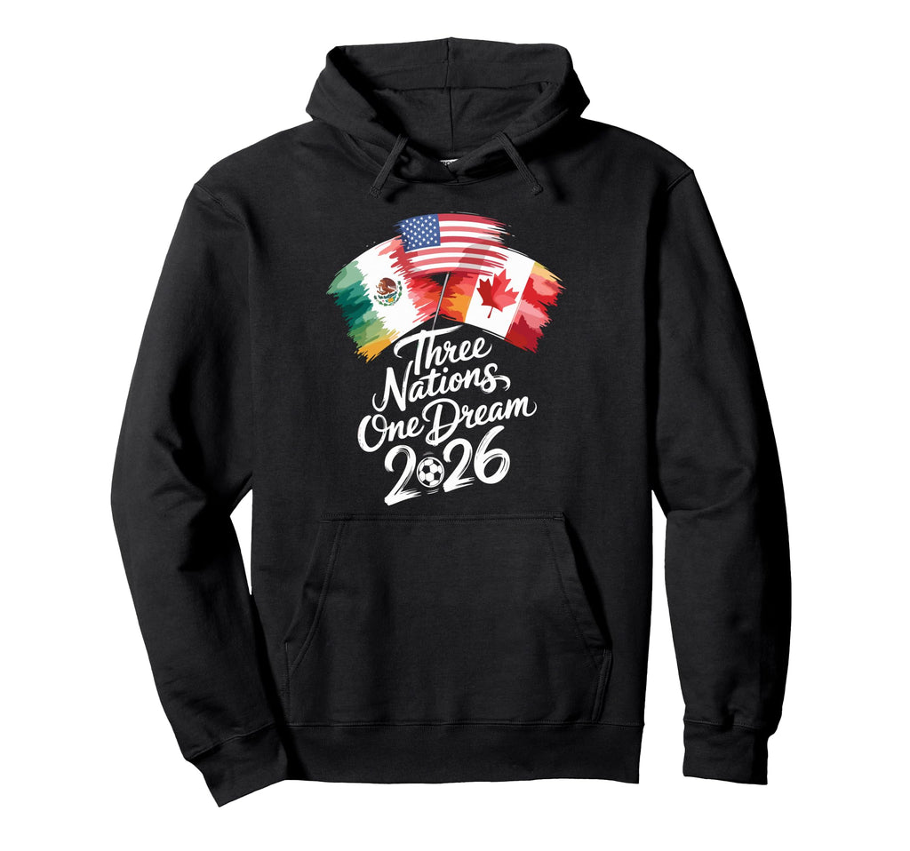 Three Nations One Game 2026 Soccer Hoodie - Novelty Apparel Men Women - T-Shirt, Sweatshirt, Hoodie