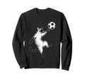 Soccer Siamese Cat Playing Ball Funny Sweatshirt - Custom Art Print Unisex - T-Shirt, Sweatshirt, Hoodie