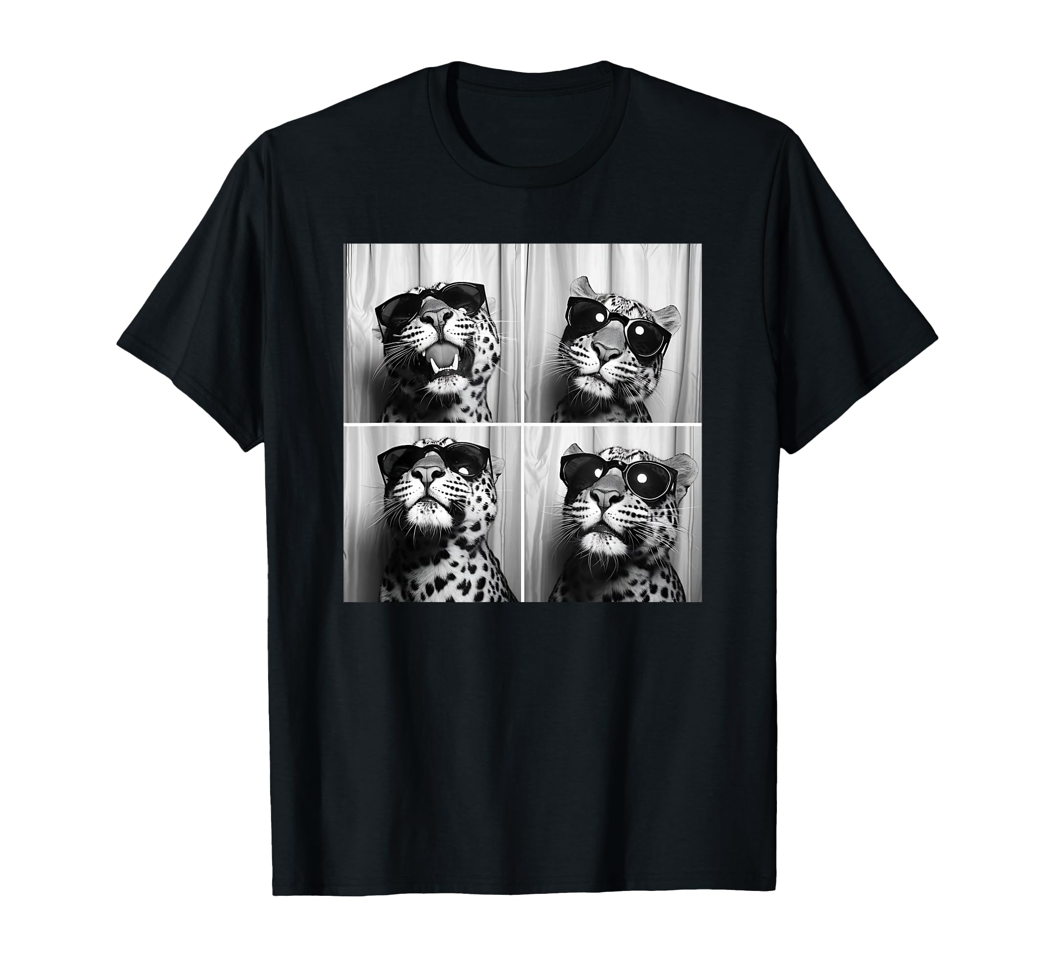 Leopard Face Wearing Sunglasses Funny T-Shirt - Fun Novelty Design Unisex - T-Shirt, Sweatshirt, Hoodie
