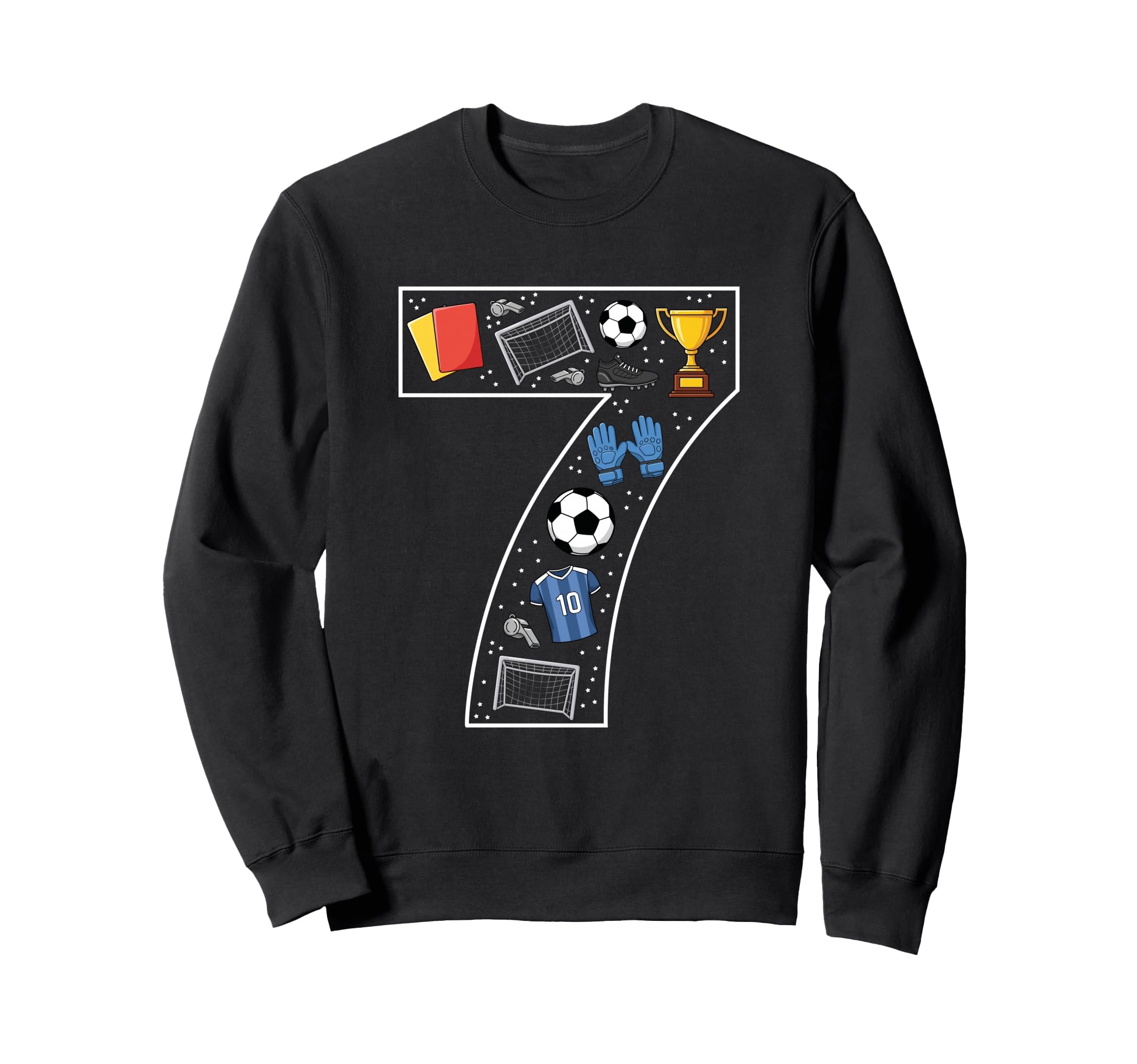 7Th Birthday 7 Year Old Football Sweatshirt - Aesthetic Graphic for Adults - T-Shirt, Sweatshirt, Hoodie