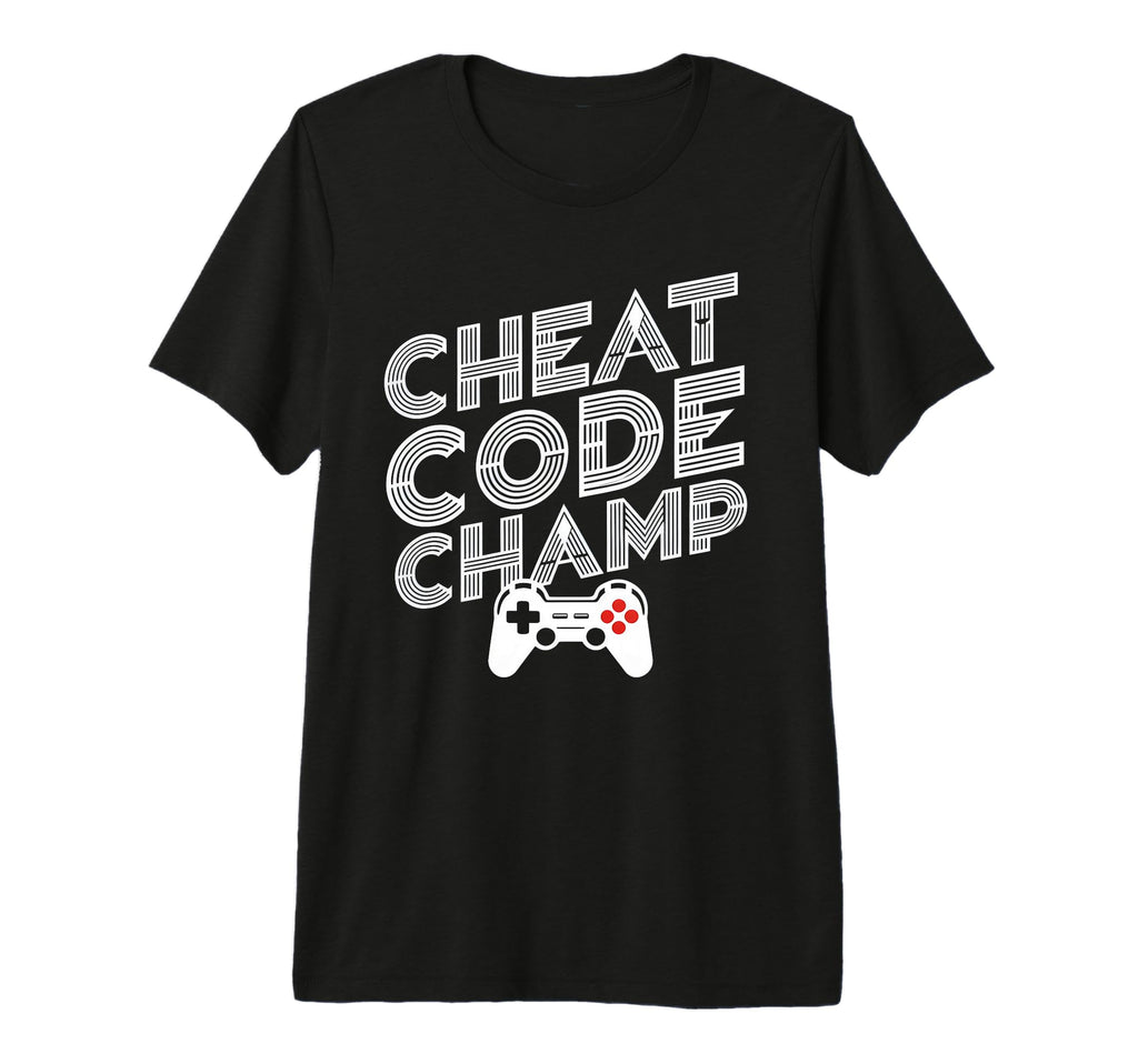 Gamer 80S 90S Arcade Cheat Code Gaming T-Shirt - Graphic Print Unisex - T-Shirt, Sweatshirt, Hoodie