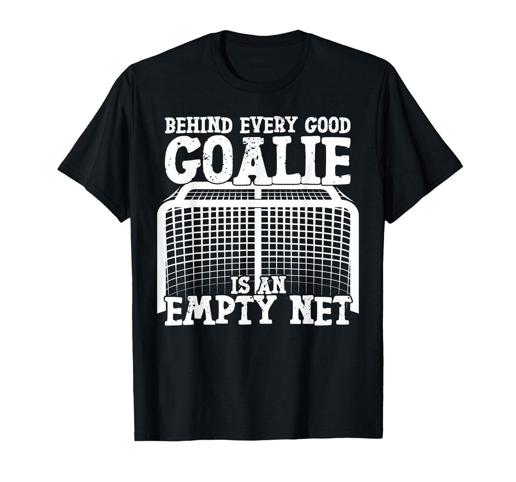 Ice Hockey Goalie Goalkeeper Behind T-Shirt - Custom Art Print Men Women - T-Shirt, Sweatshirt, Hoodie
