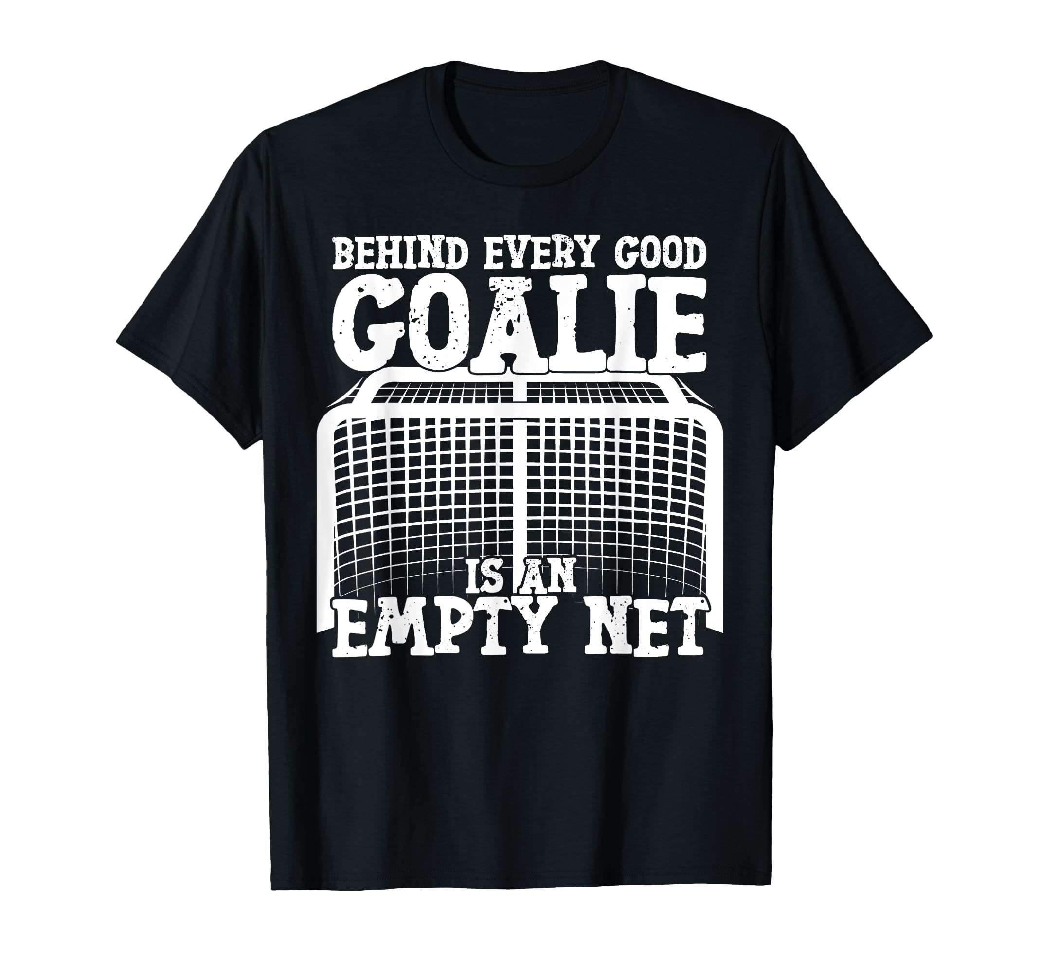 Ice Hockey Goalie Goalkeeper Behind T-Shirt - Custom Art Print Men Women - T-Shirt, Sweatshirt, Hoodie