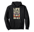 Life Looks Better 4 3 Vhs Tapes Video Hoodie - Unique Graphic Men Women - T-Shirt, Sweatshirt, Hoodie