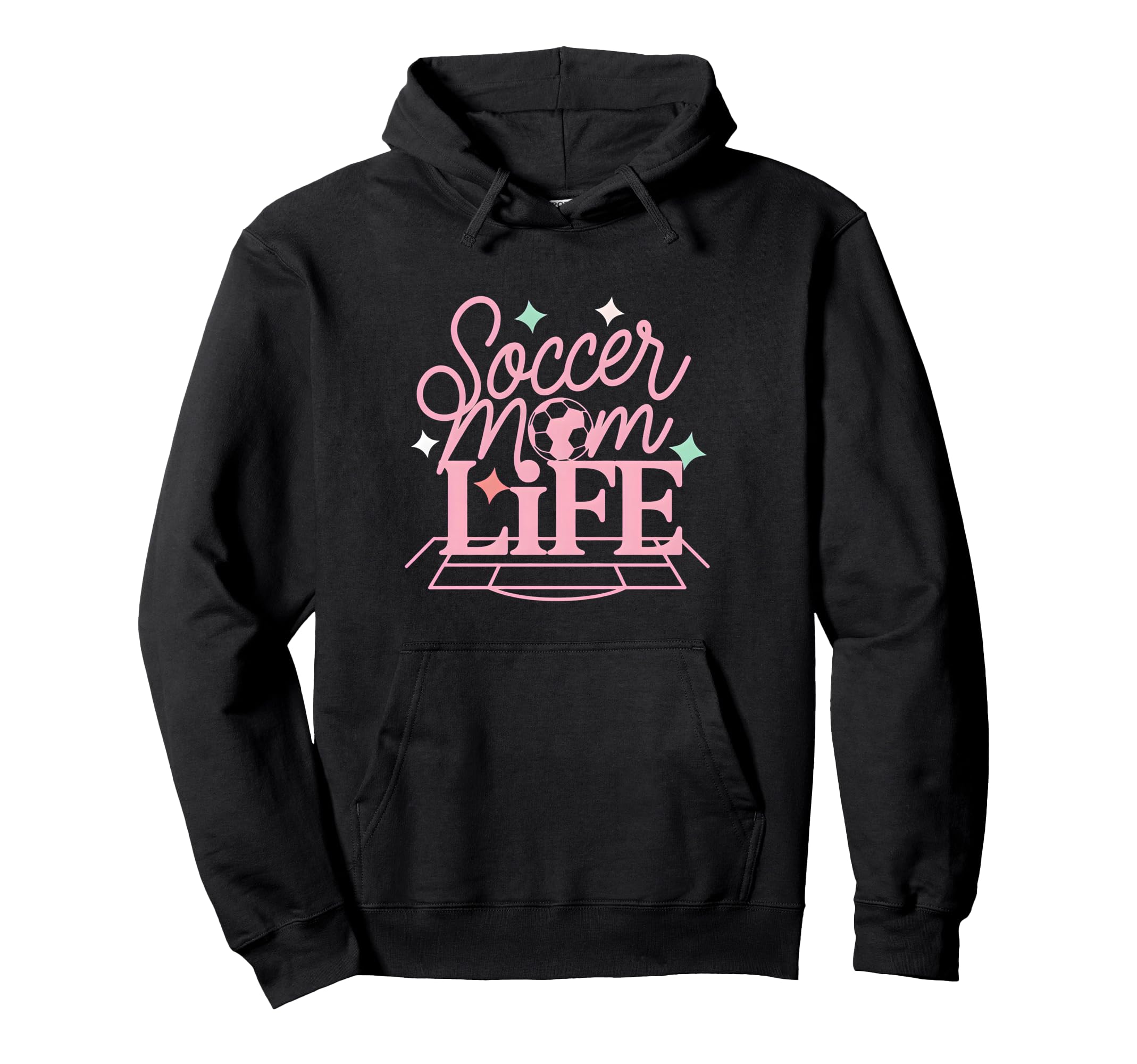 Soccer Mom Life Proud Sideline Support Hoodie - Aesthetic Graphic Unisex - T-Shirt, Sweatshirt, Hoodie
