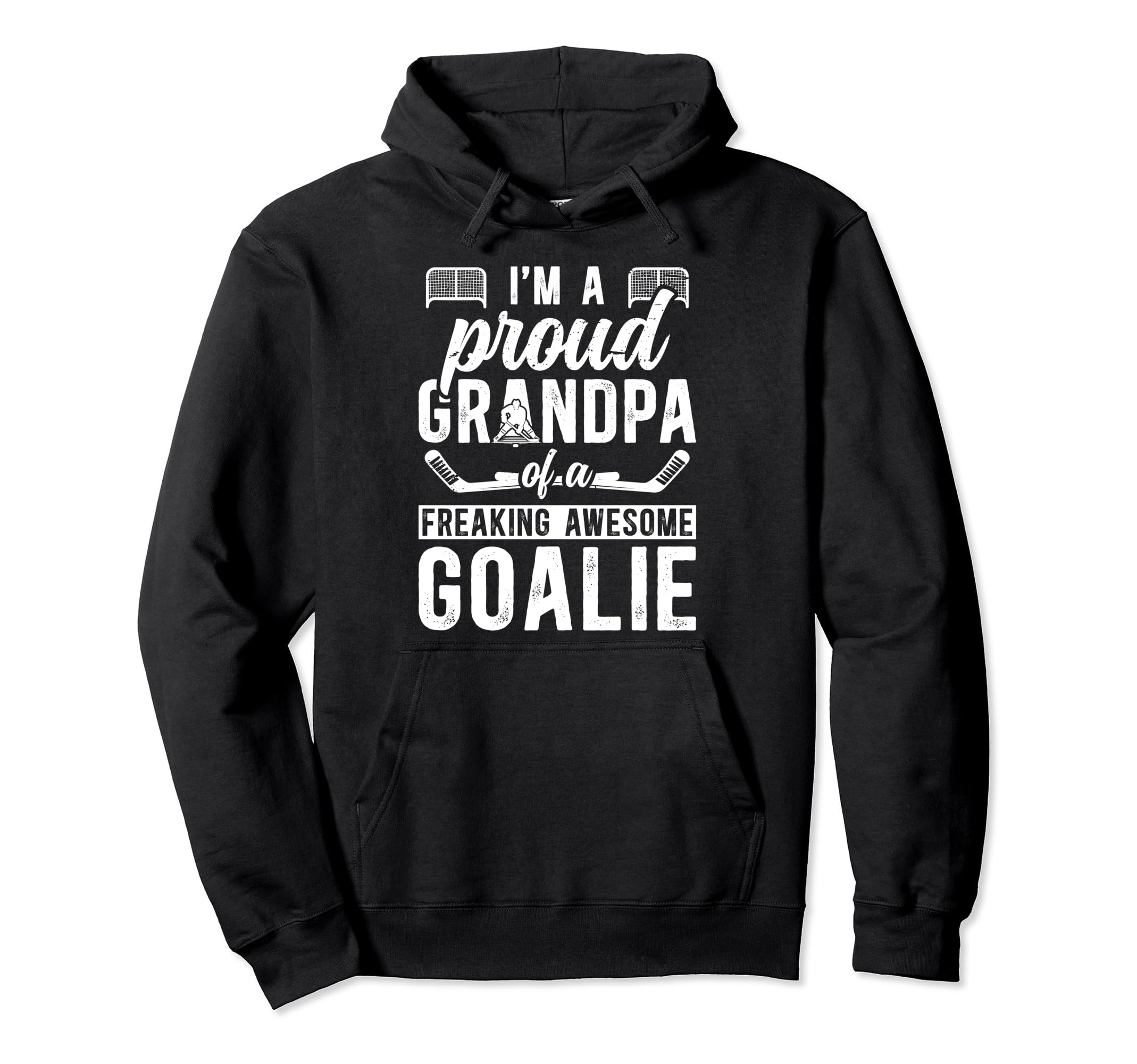 Proud Ice Hockey Goalkeeper Grandpa Hoodie - Custom Art Print Men Women - T-Shirt, Sweatshirt, Hoodie