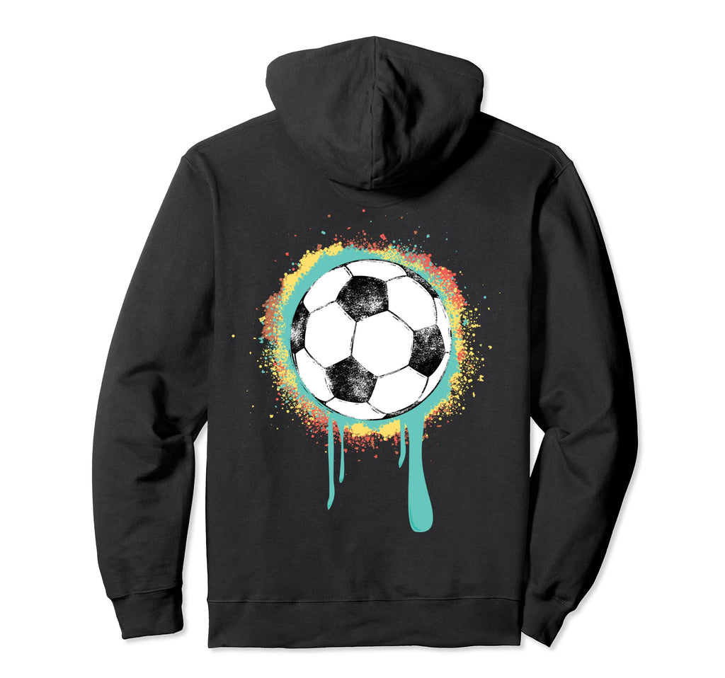 Soccer Ball Graffiti Paint Hoodie - Custom Art Print Unisex - T-Shirt, Sweatshirt, Hoodie