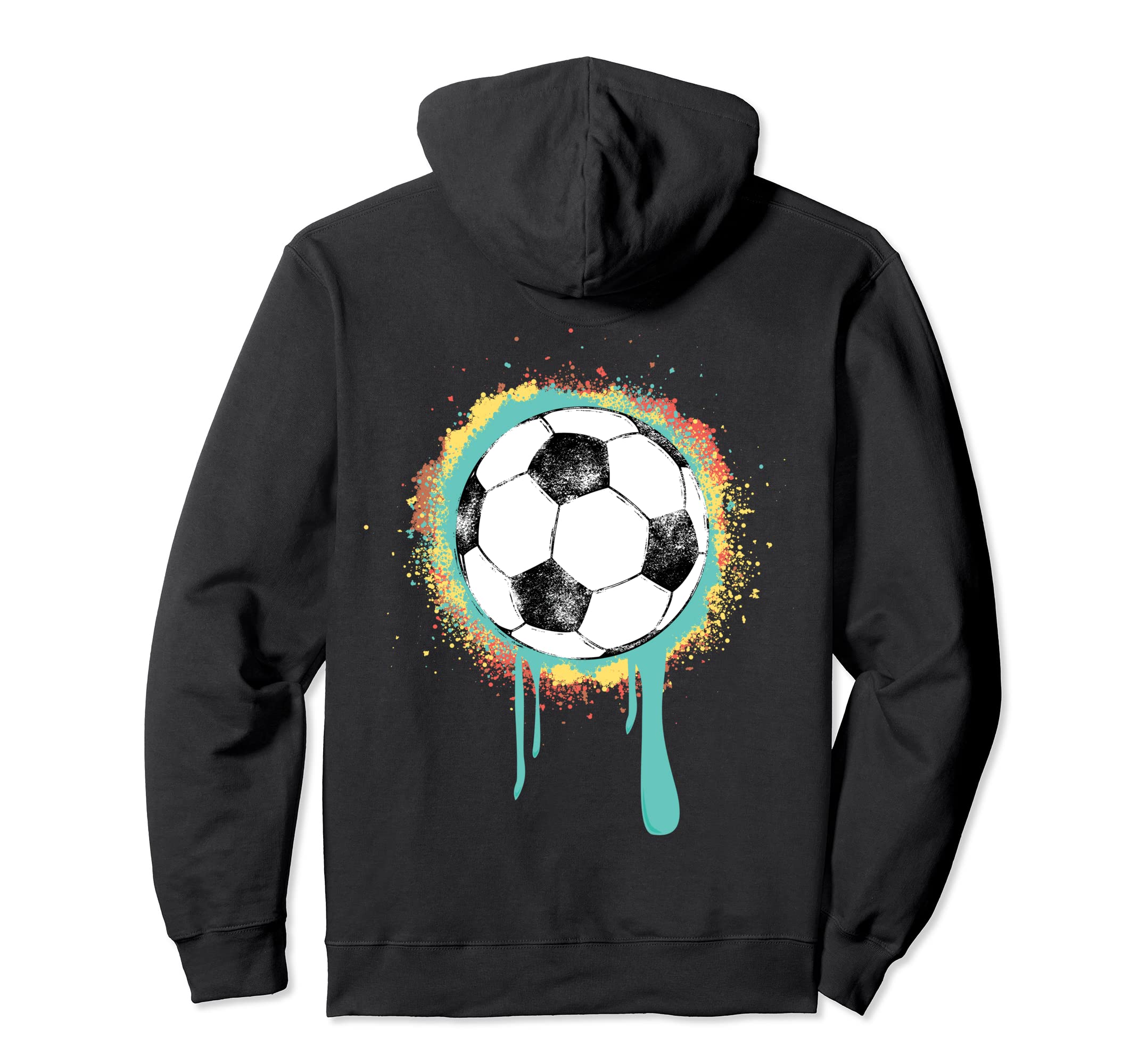 Soccer Ball Graffiti Paint Hoodie - Custom Art Print Unisex - T-Shirt, Sweatshirt, Hoodie