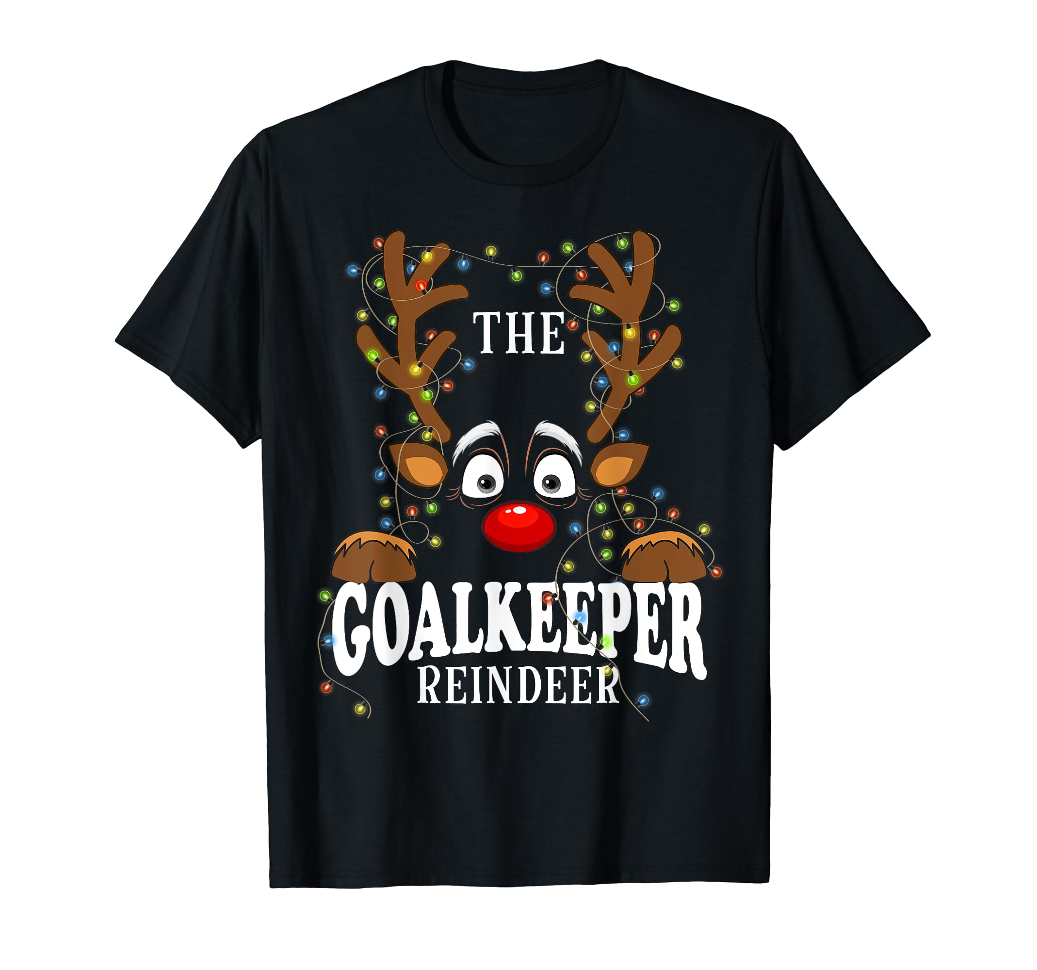 Matching Family Goalkeeper Reindeer T-Shirt - Novelty Apparel Unisex - T-Shirt, Sweatshirt, Hoodie