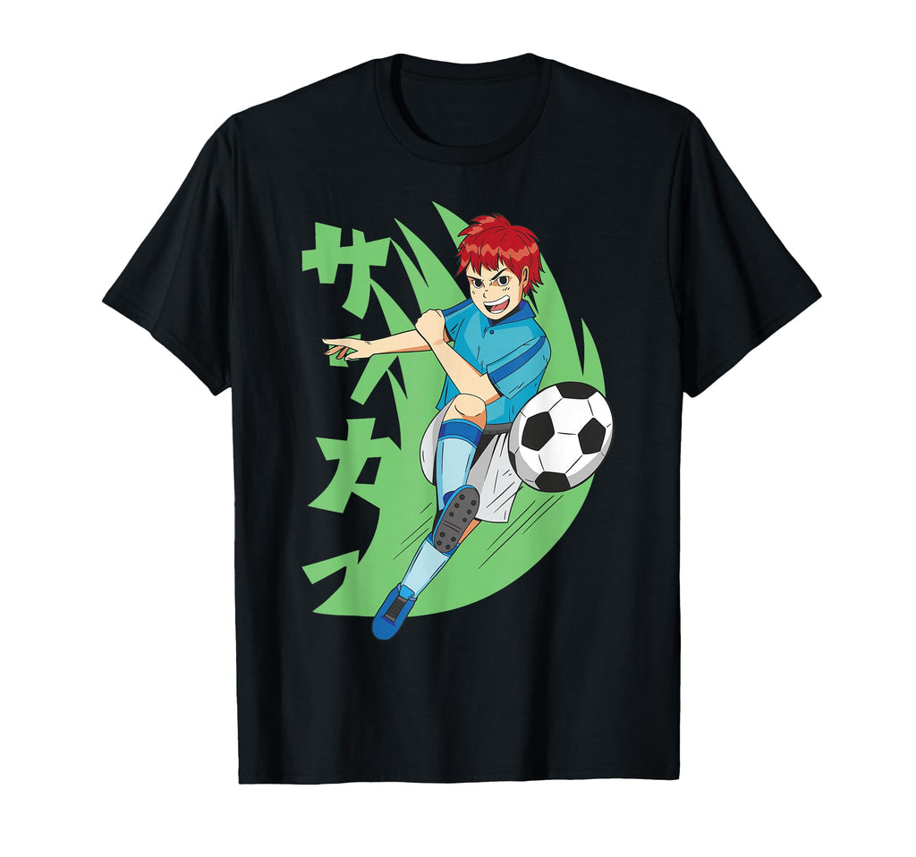 Anime Kicking Soccer Ball T-Shirt - Minimalist Print Men Women - T-Shirt, Sweatshirt, Hoodie