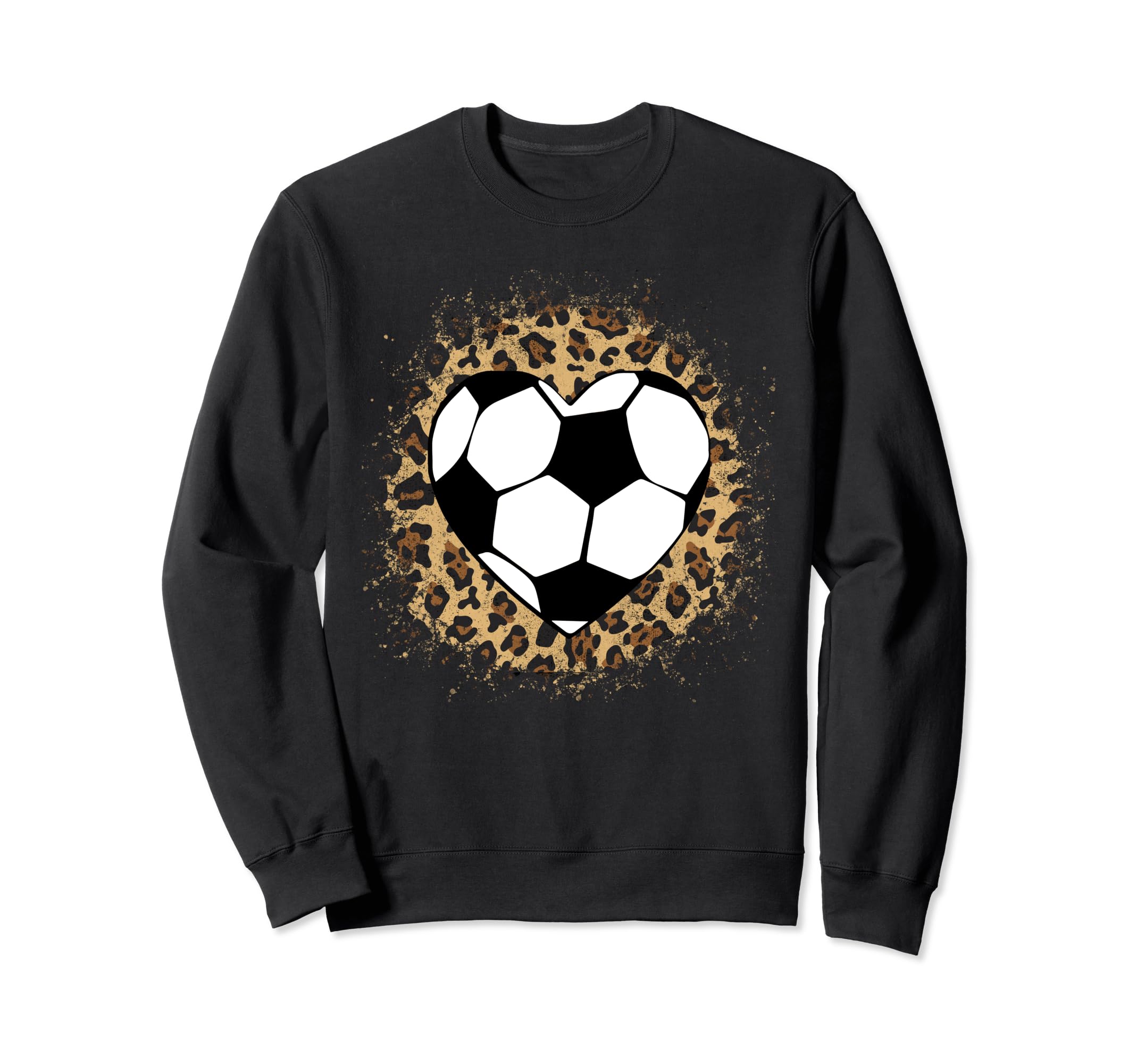 Soccer Heart Ball Cheetah Soccer Lover Sweatshirt - Custom Art Print Unisex - T-Shirt, Sweatshirt, Hoodie