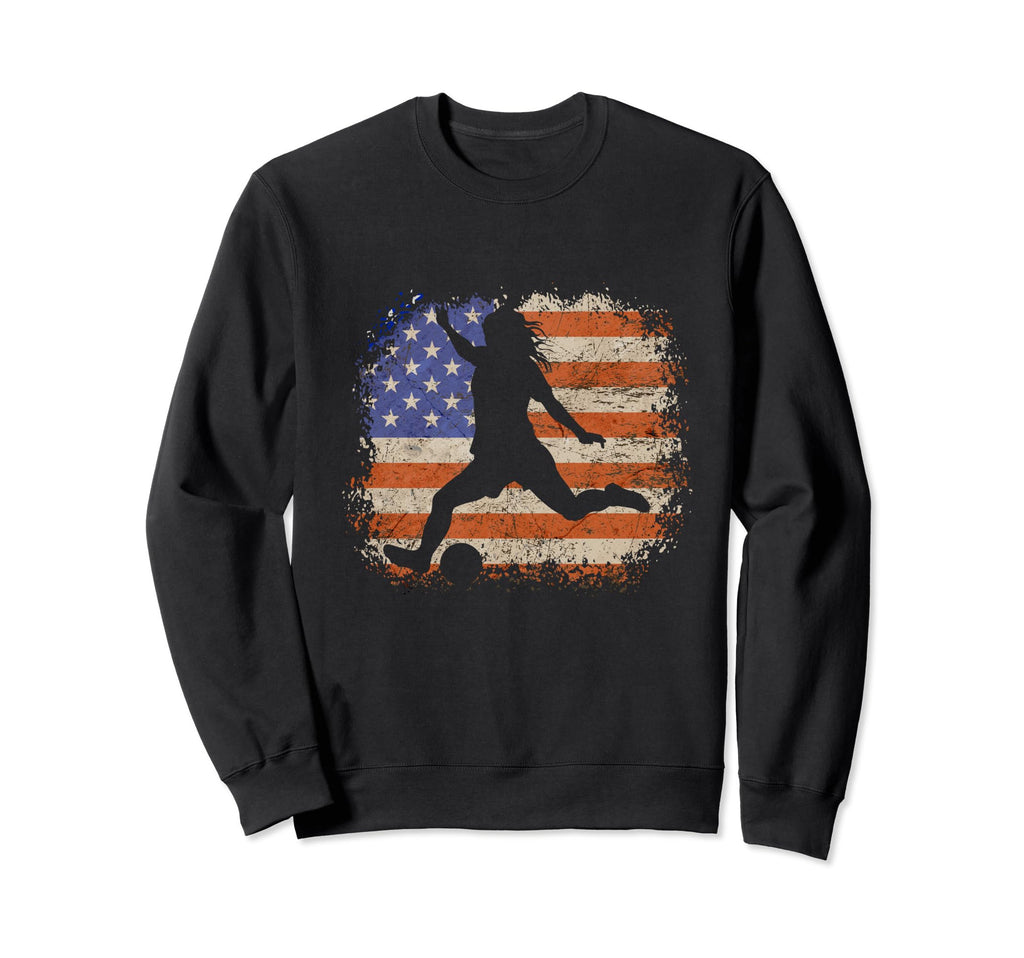 Soccer America Usa Flag Birthday Sweatshirt - Streetwear Style for Adults - T-Shirt, Sweatshirt, Hoodie