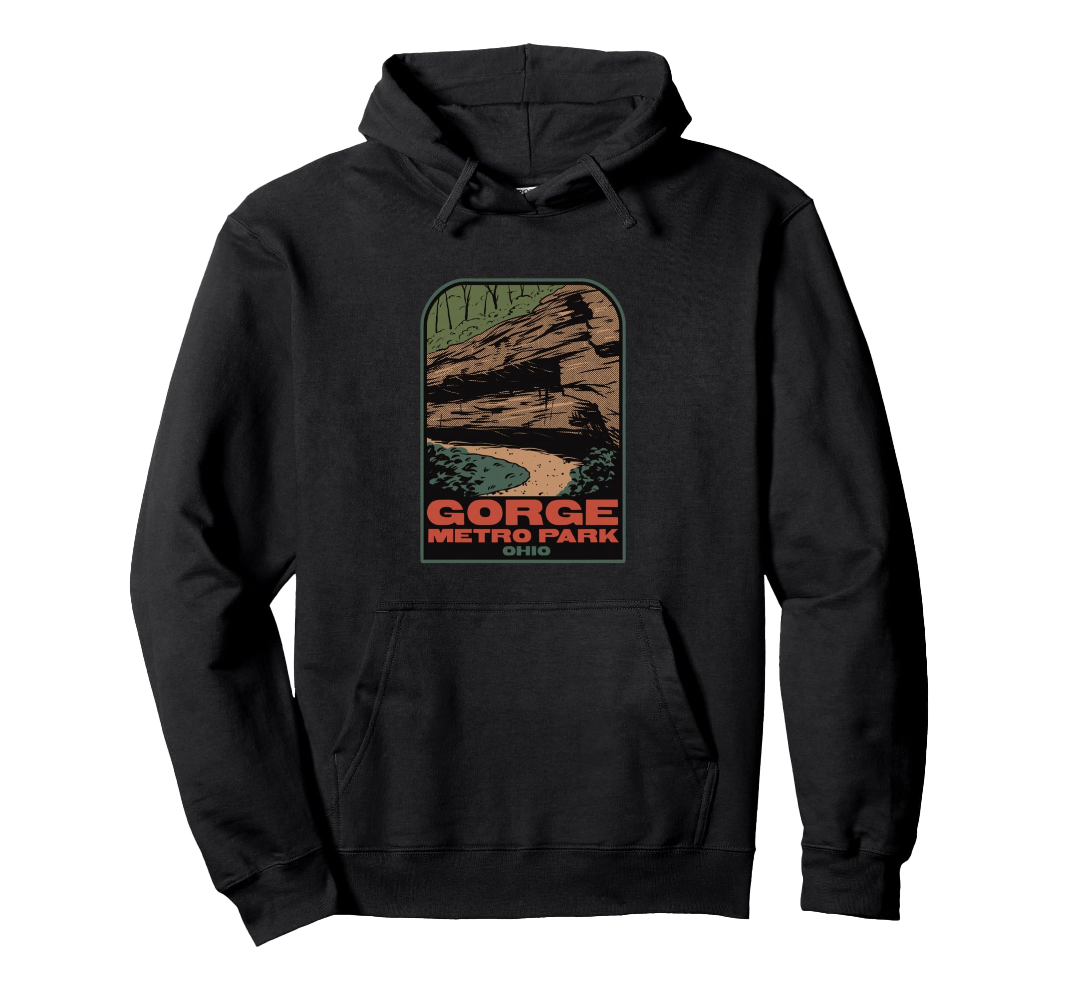 Gorge Metro Park Mary Campbell Cave Hoodie - Custom Art Print Unisex - T-Shirt, Sweatshirt, Hoodie