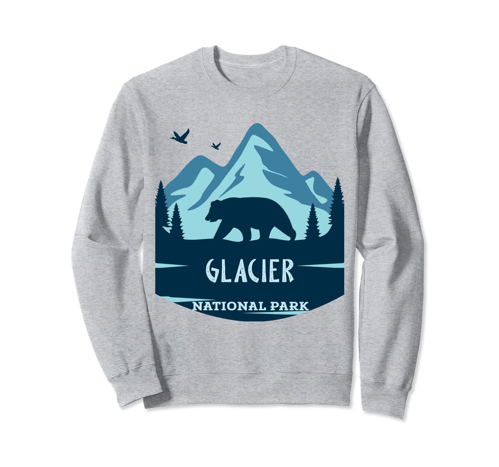 Grizzly Bear Montana Glacier Sweatshirt - Custom Art Print Men Women - T-Shirt, Sweatshirt, Hoodie