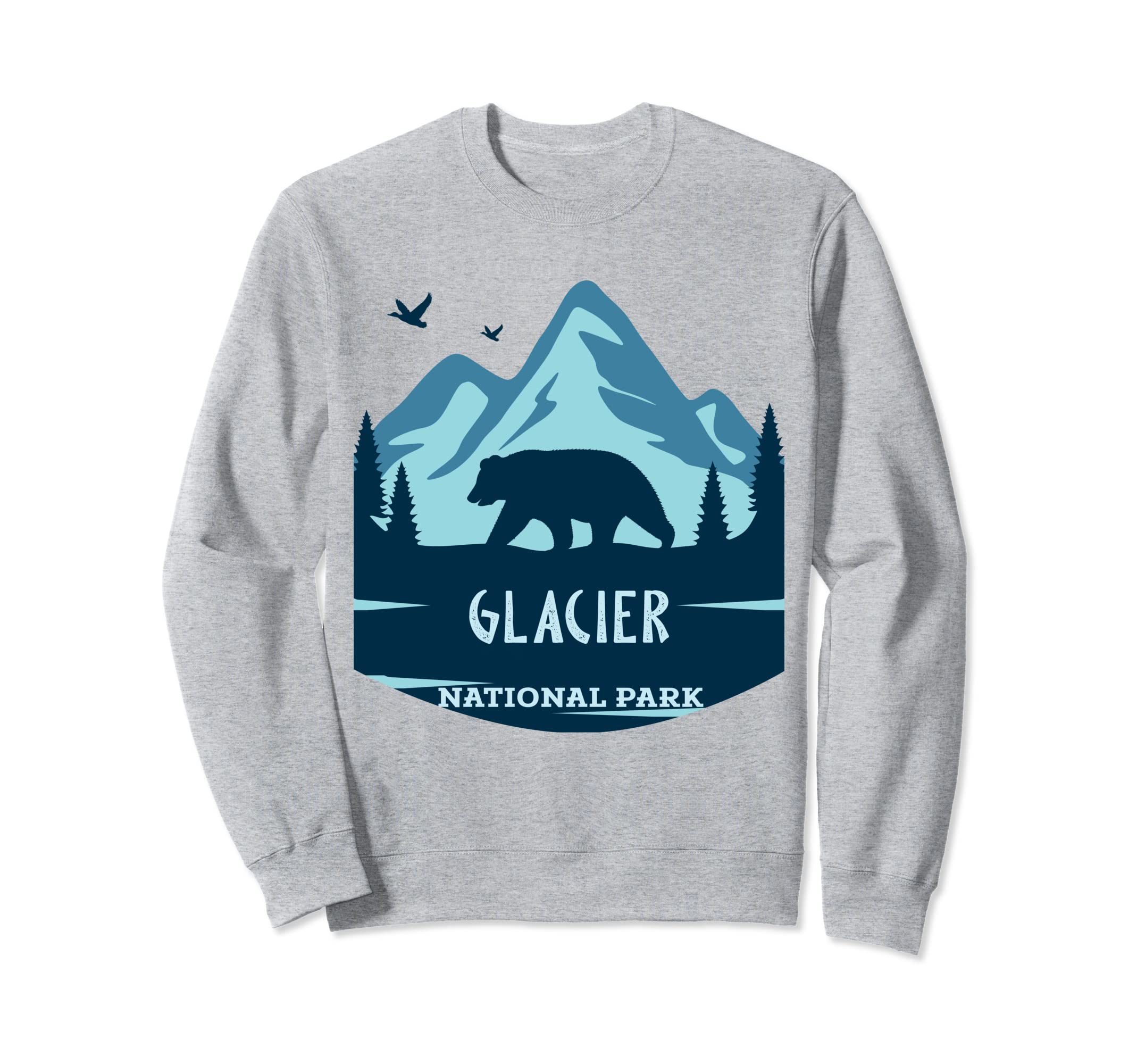 Grizzly Bear Montana Glacier Sweatshirt - Custom Art Print Men Women - T-Shirt, Sweatshirt, Hoodie