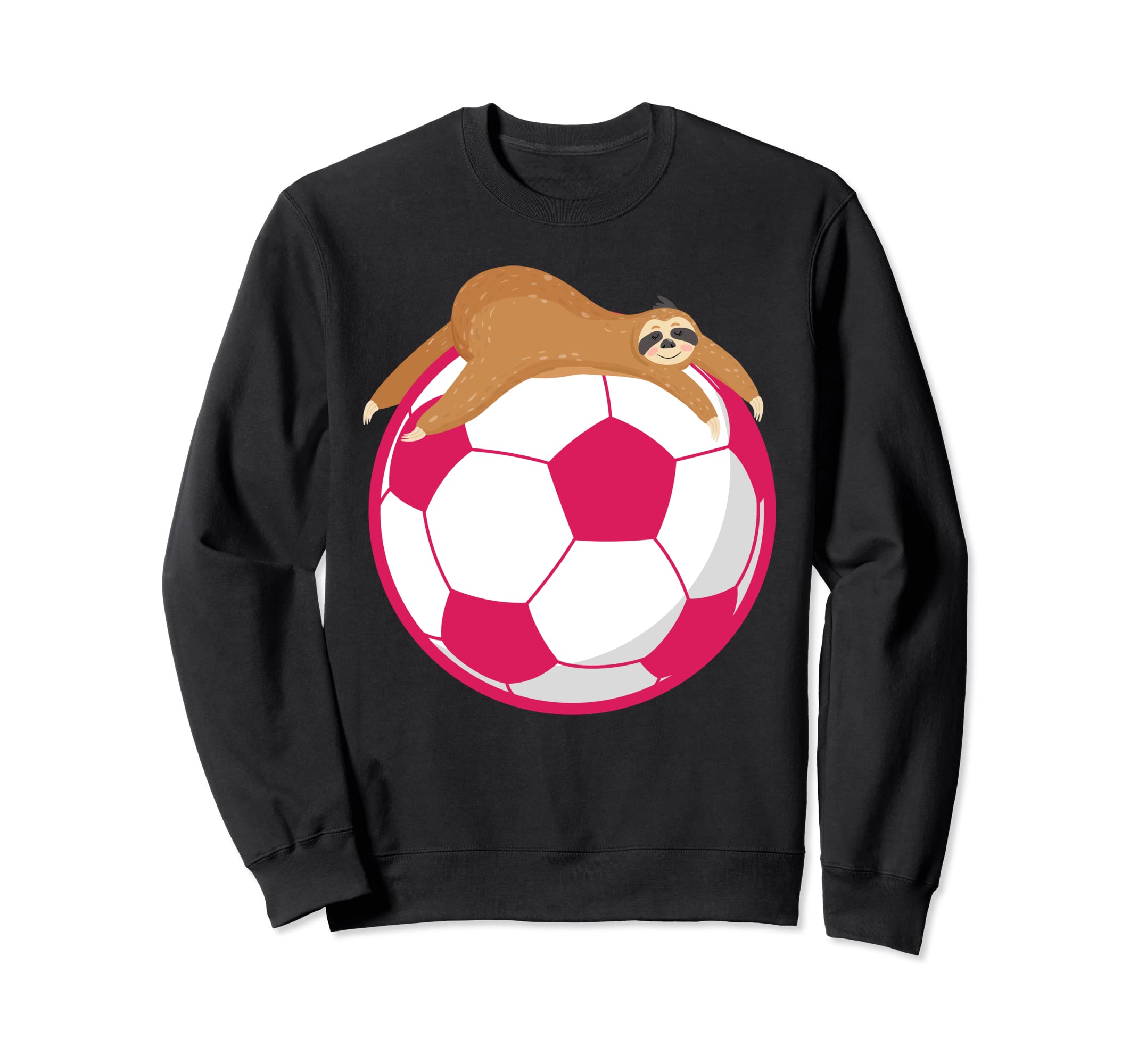 Funny Sloth Resting Soccer Ball Sweatshirt - Minimalist Print for Adults - T-Shirt, Sweatshirt, Hoodie