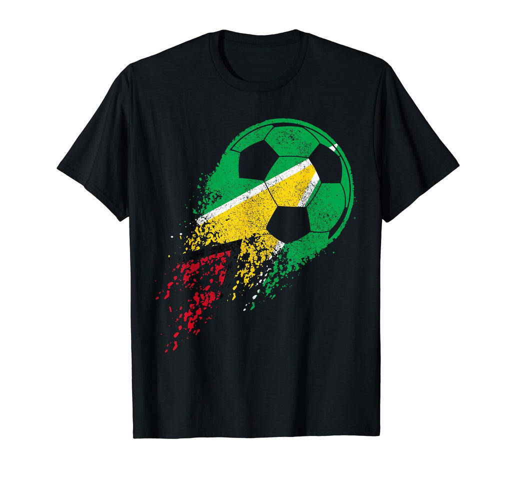 Guyana Soccer Guyanese Flag Pride T-Shirt - Fun Novelty Design for Adults - T-Shirt, Sweatshirt, Hoodie