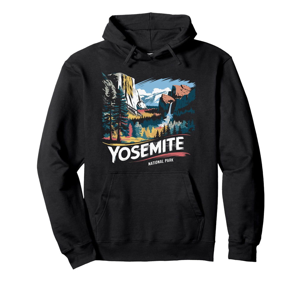 Yosemite Falls California National Park Hoodie - Unique Graphic Men Women - T-Shirt, Sweatshirt, Hoodie