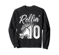 Rollin Into 10Th Birthday Roller Sweatshirt - Streetwear Style Unisex - T-Shirt, Sweatshirt, Hoodie