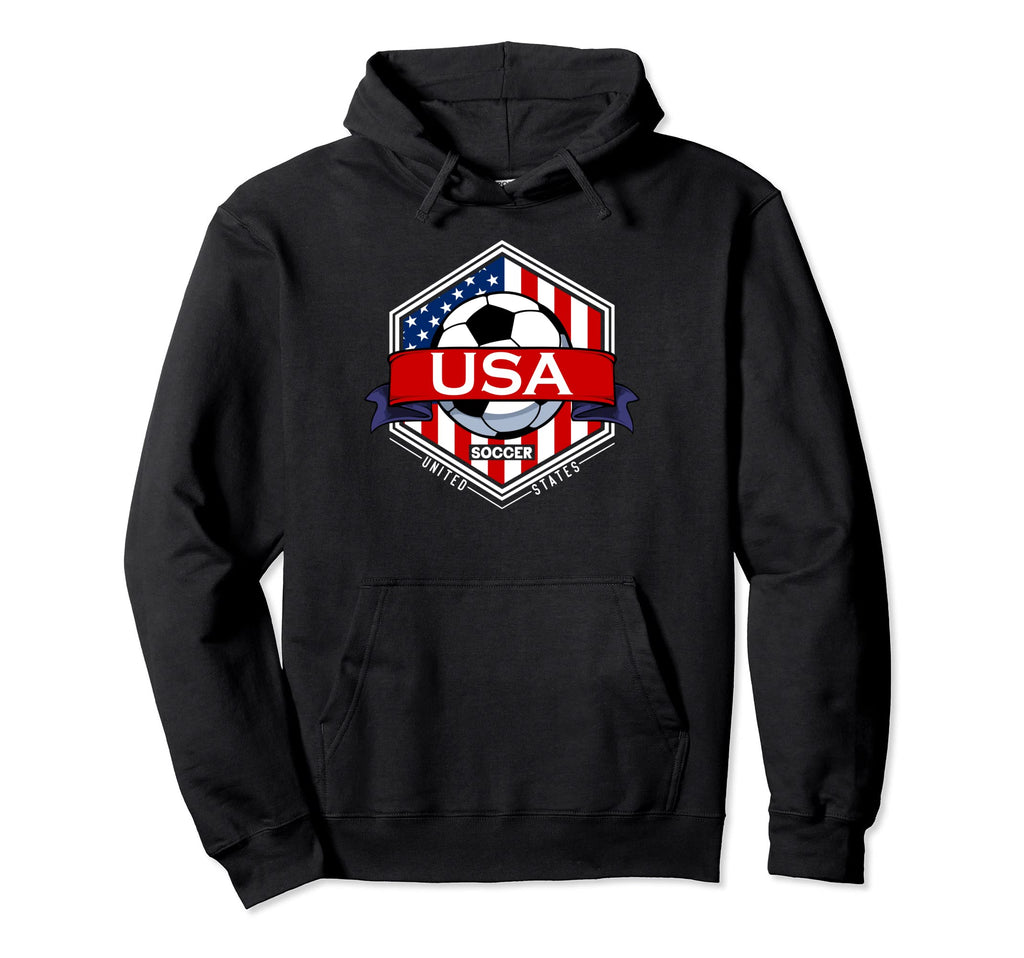 Usa Flag American Patriotic Soccer Fan Hoodie - Aesthetic Graphic Unisex - T-Shirt, Sweatshirt, Hoodie
