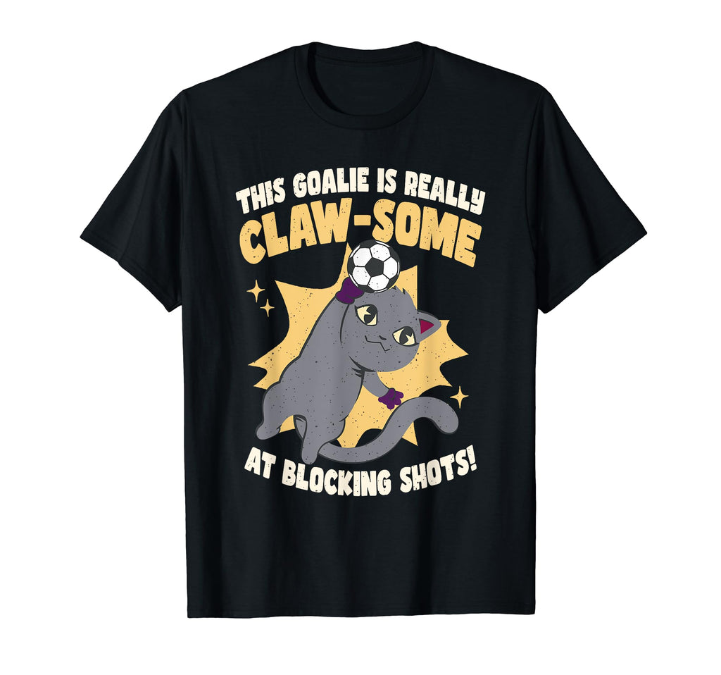 Soccer Goalie Cat T-Shirt - Unique Graphic for Adults - T-Shirt, Sweatshirt, Hoodie