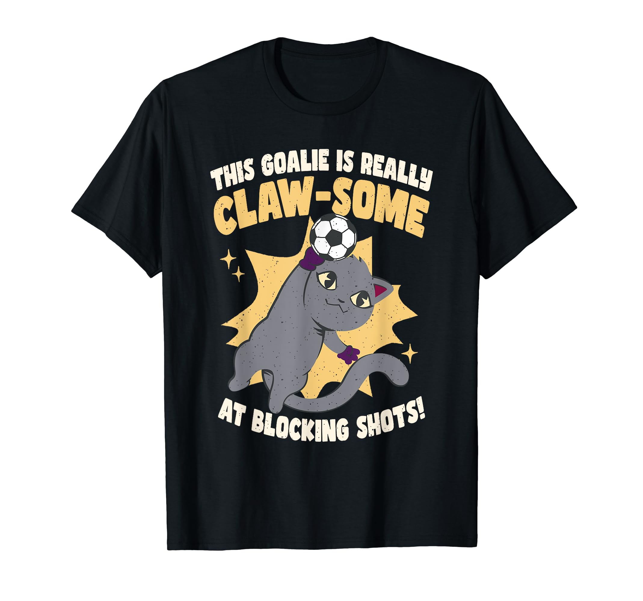 Soccer Goalie Cat T-Shirt - Unique Graphic for Adults - T-Shirt, Sweatshirt, Hoodie