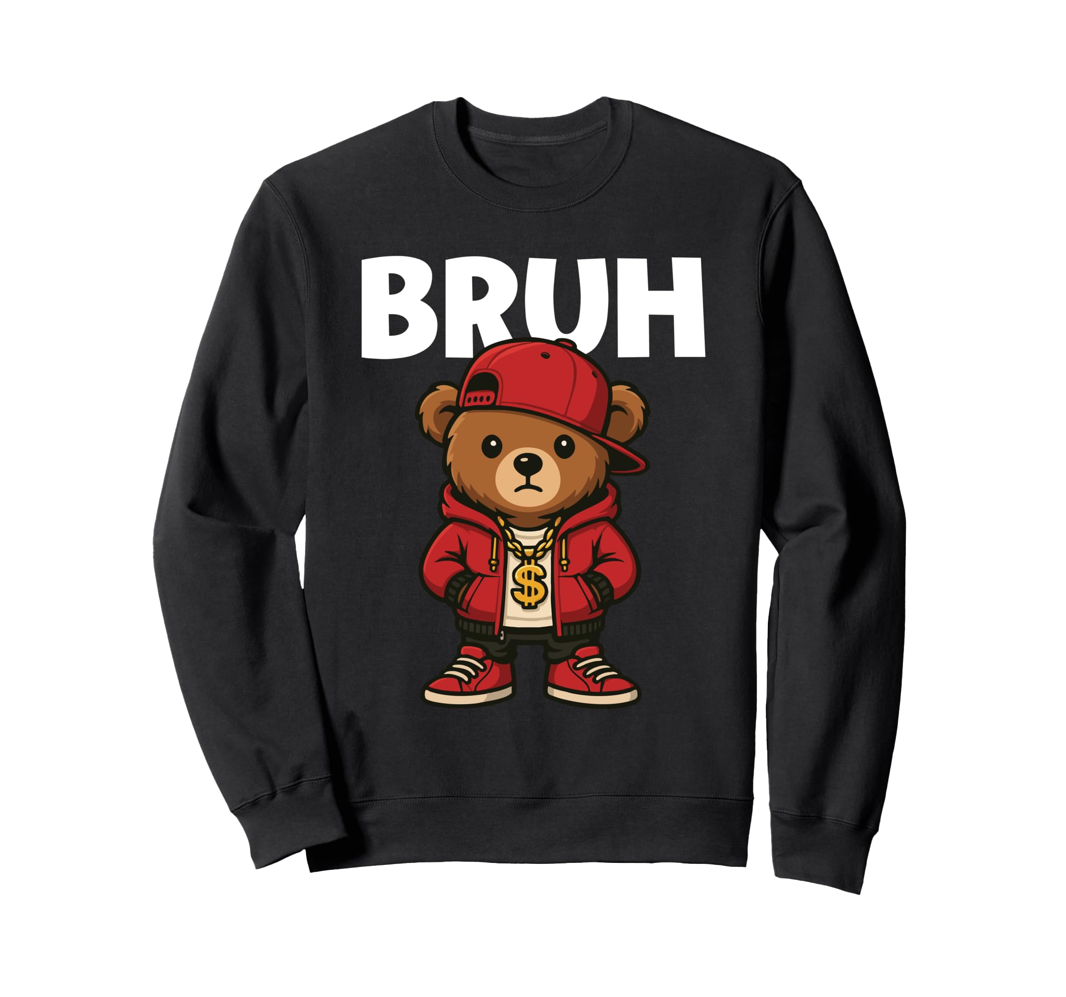Bruh 80S 90S Old School Hip Hop Sweatshirt - Novelty Apparel Unisex - T-Shirt, Sweatshirt, Hoodie