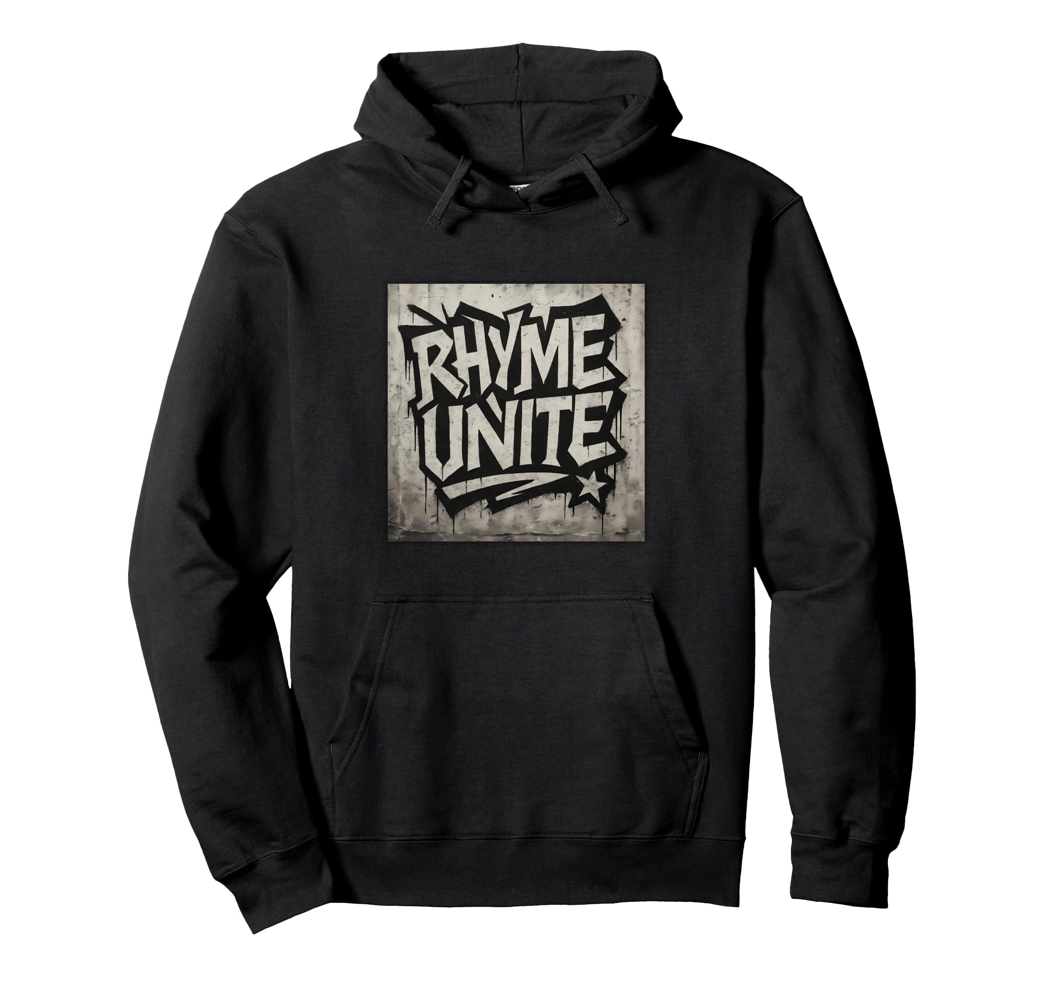 Rhyme Unite Graffiti Tribute Hip Hoodie - Casual Everyday Wear Men Women - T-Shirt, Sweatshirt, Hoodie