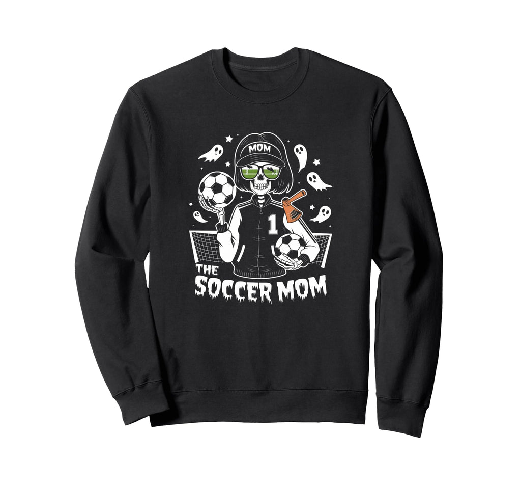 Soccer Mom Skeletton Halloween Sweatshirt - Trendy Graphic Men Women - T-Shirt, Sweatshirt, Hoodie