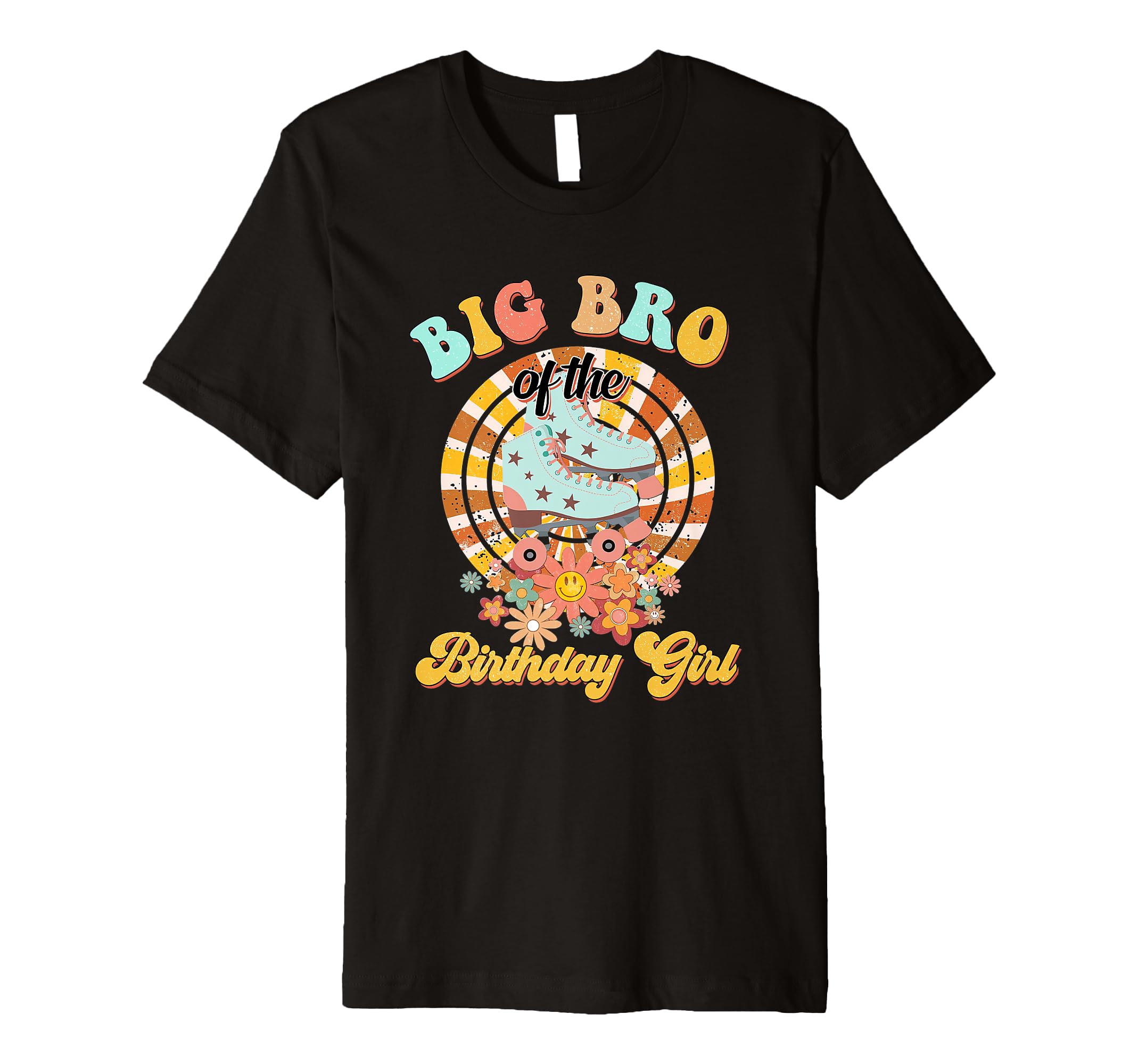 Big Bro Birthday Rolling Skate Groovy T-Shirt - Custom Art Print Unisex - T-Shirt, Sweatshirt, Hoodie